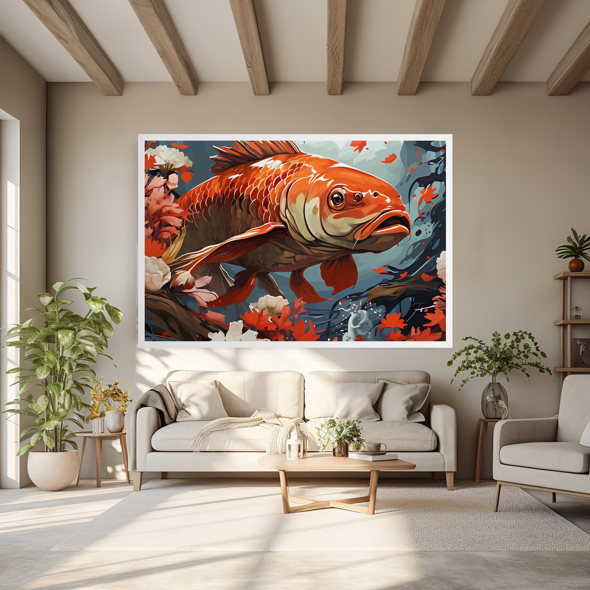 Vászonkép Orange Koi mockup 6