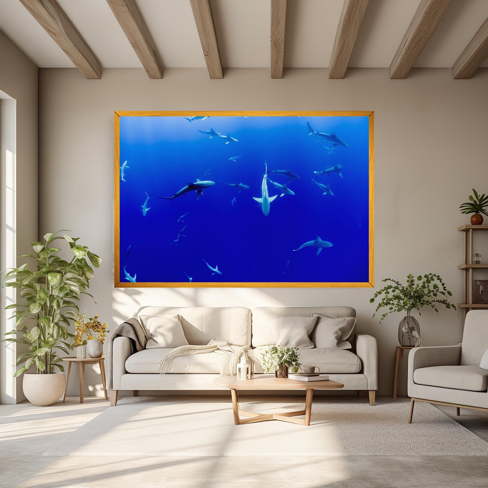 Vászonkép Baby Sharks mockup 6