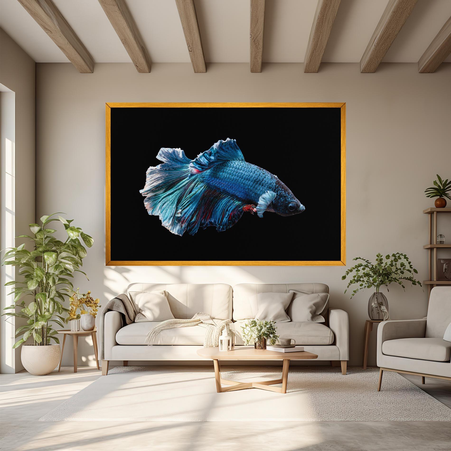 Vászonkép Blue Betta mockup 6