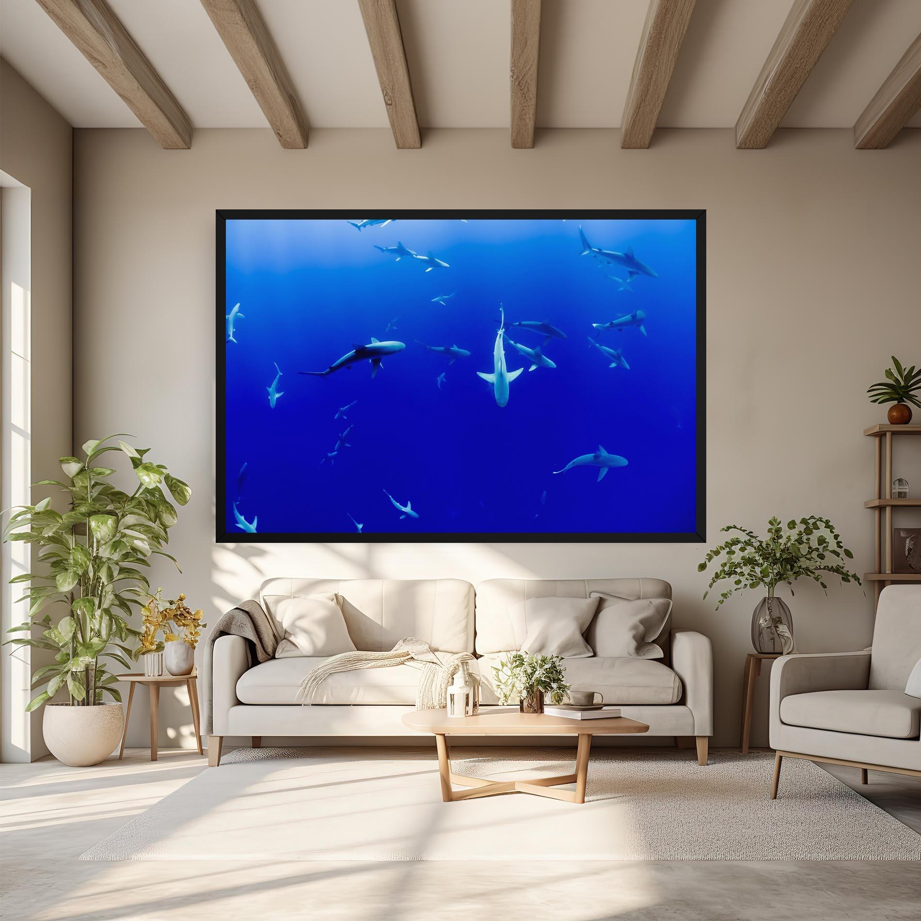 Vászonkép Baby Sharks mockup 6