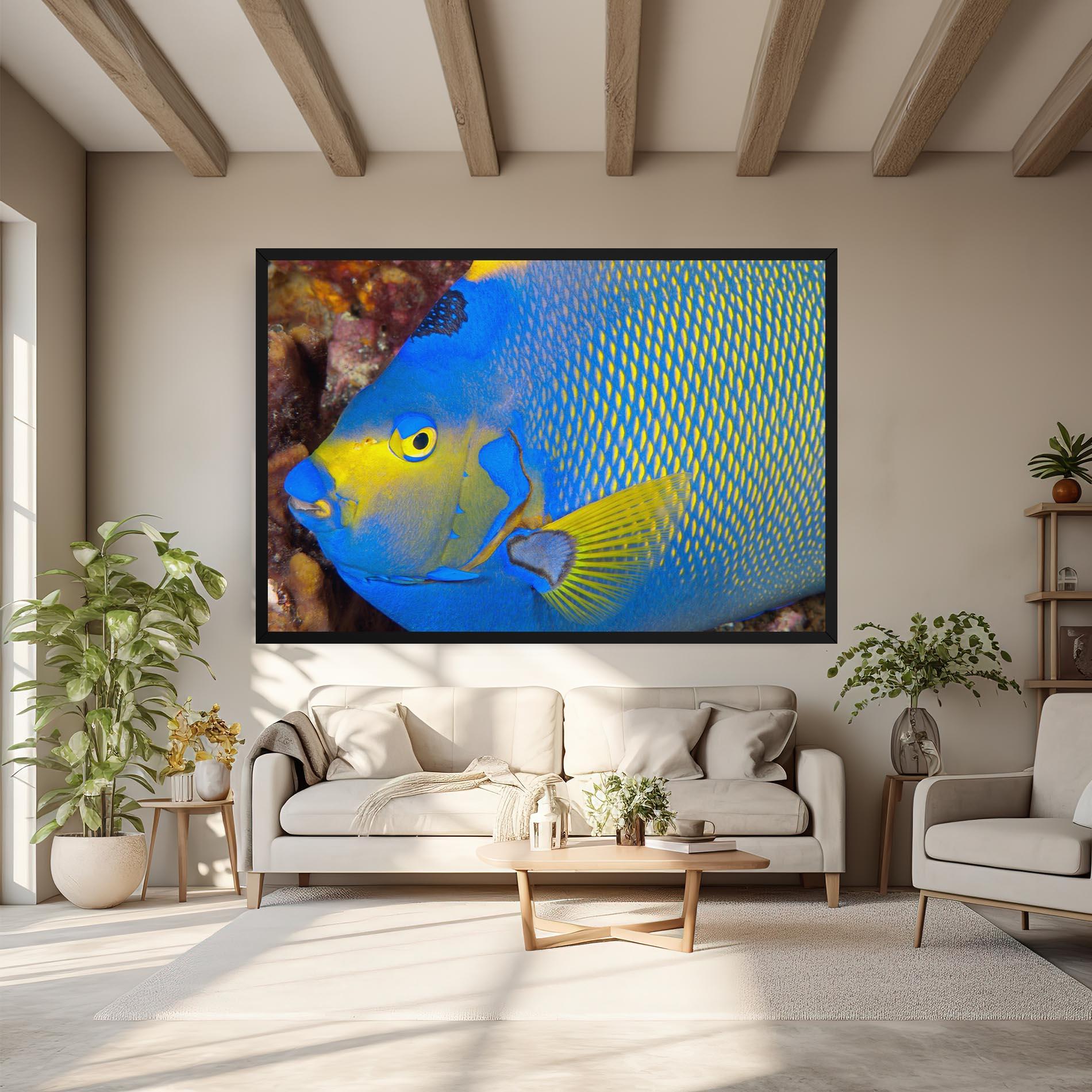 Vászonkép Blue Yellow Fish mockup 6