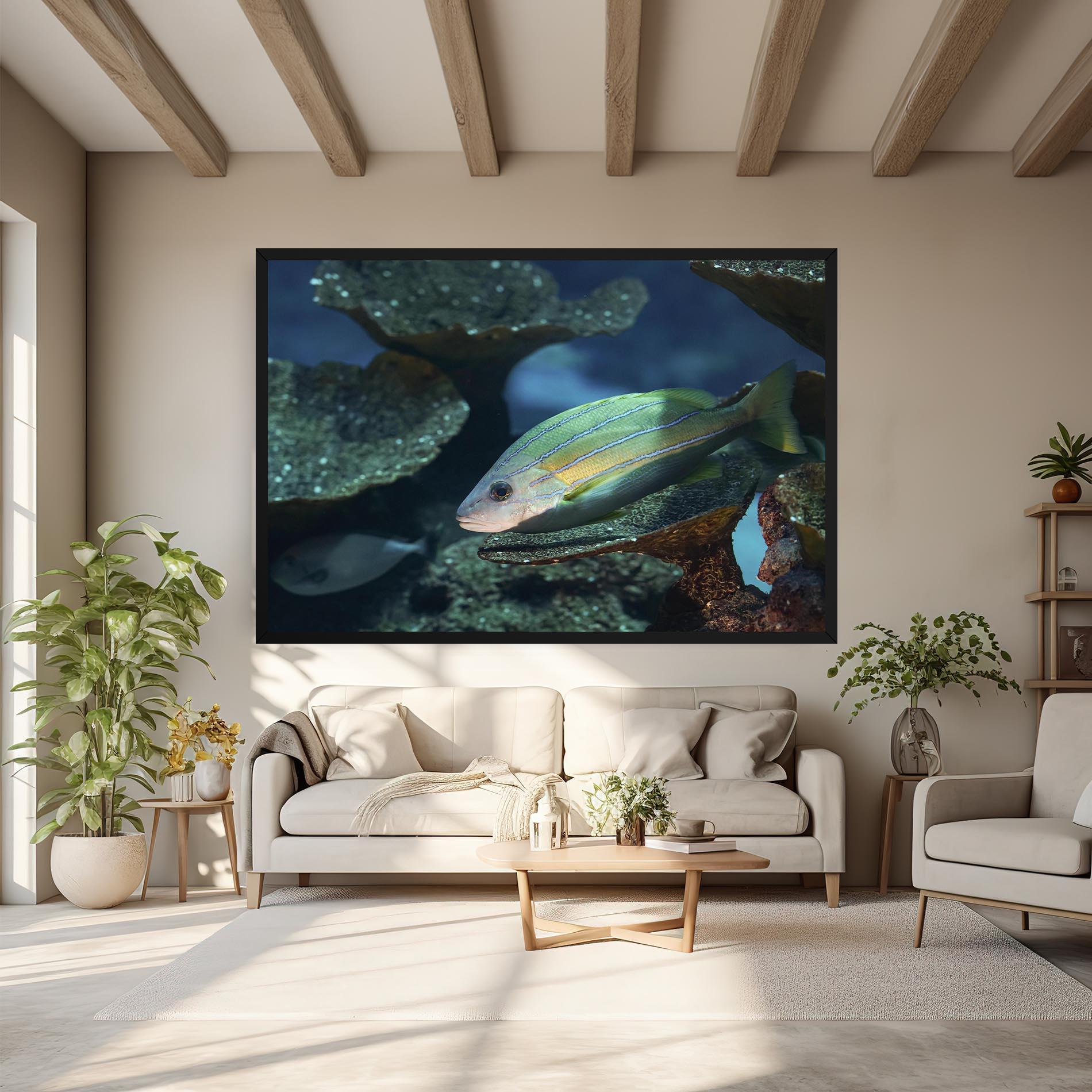 Vászonkép Green Gold Fish mockup 6