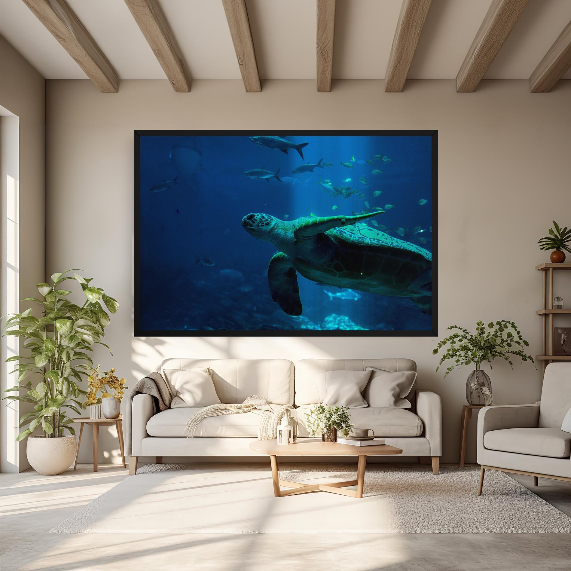 Vászonkép Green Turtule mockup 6