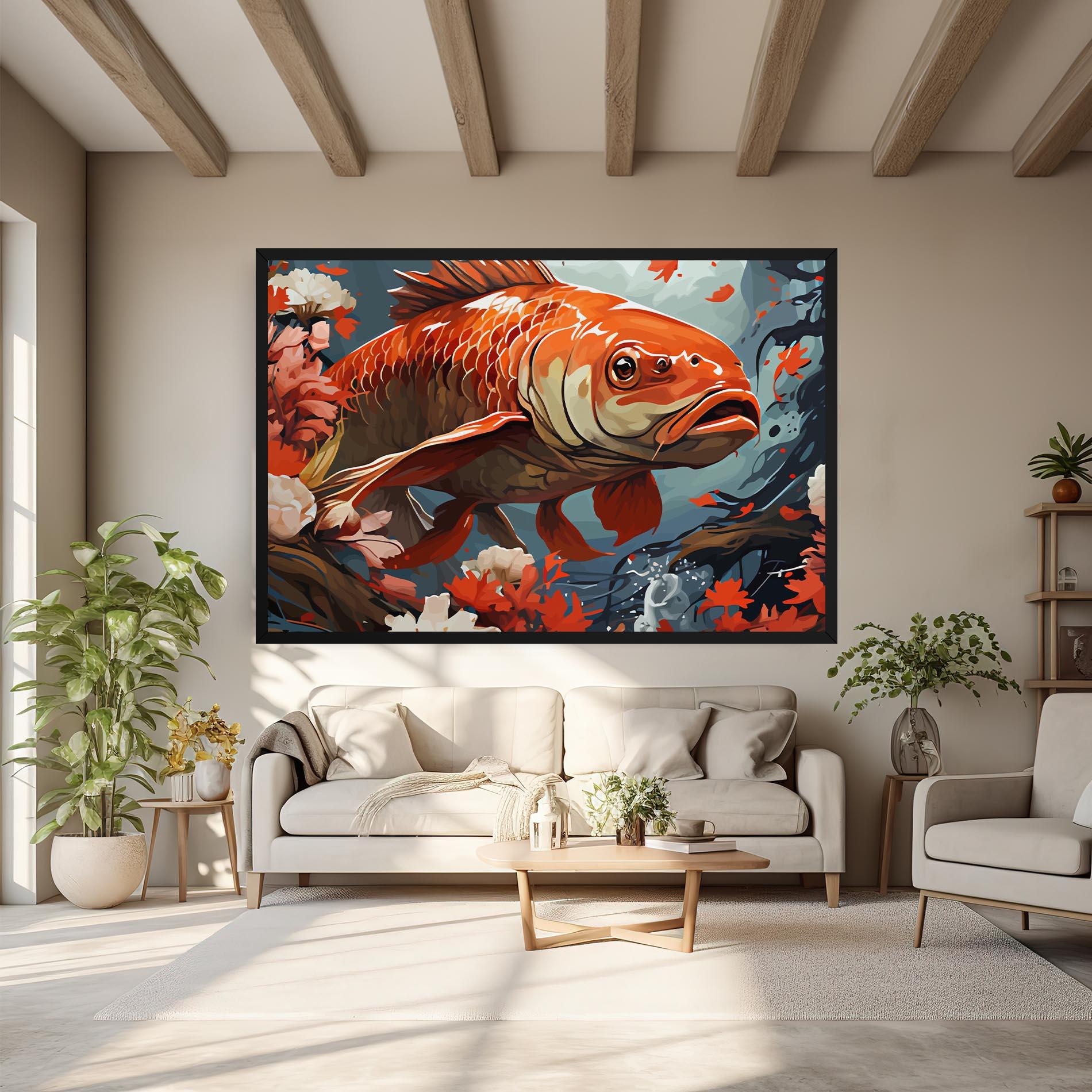 Vászonkép Orange Koi mockup 6