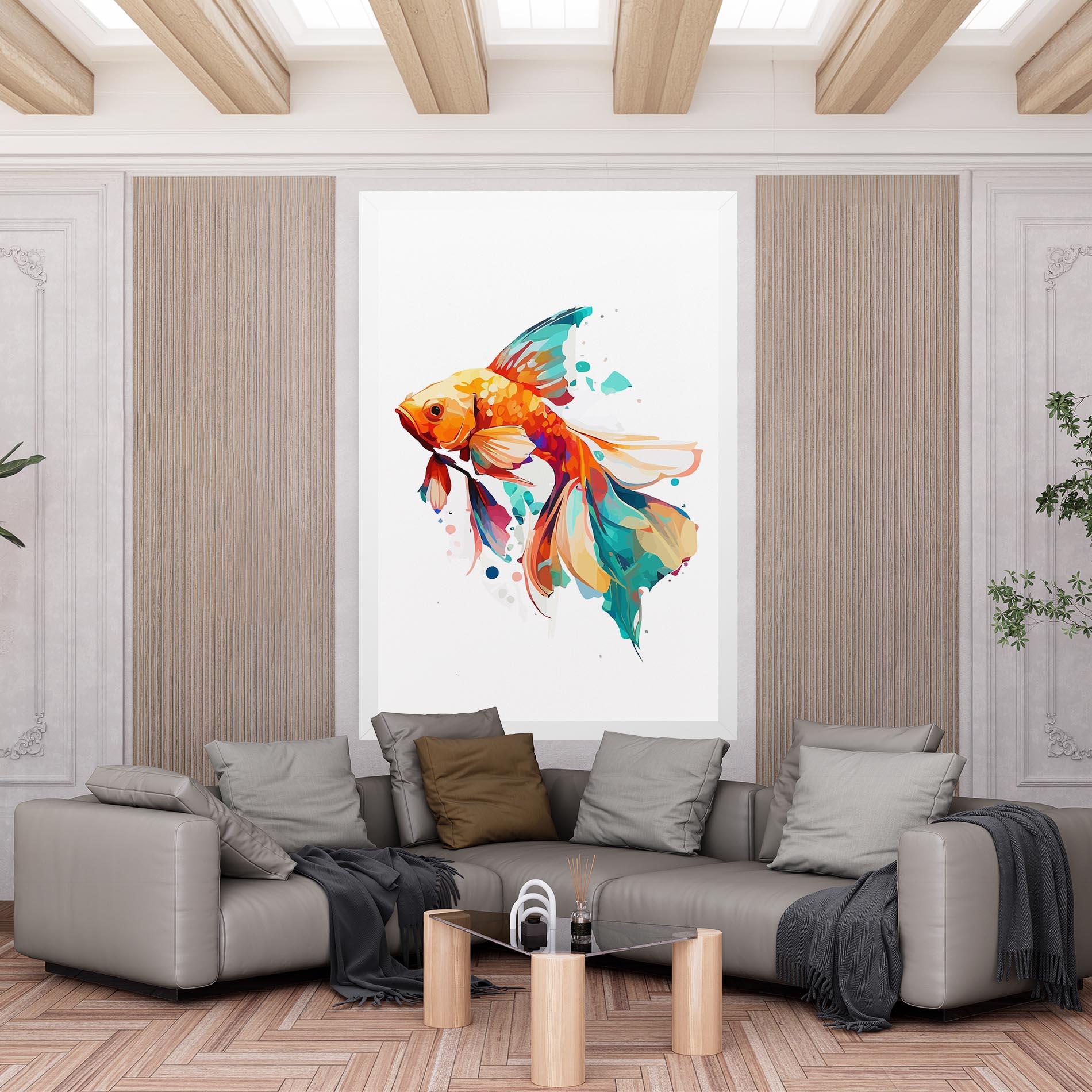 Vászonkép Blue Orange Fish mockup 6