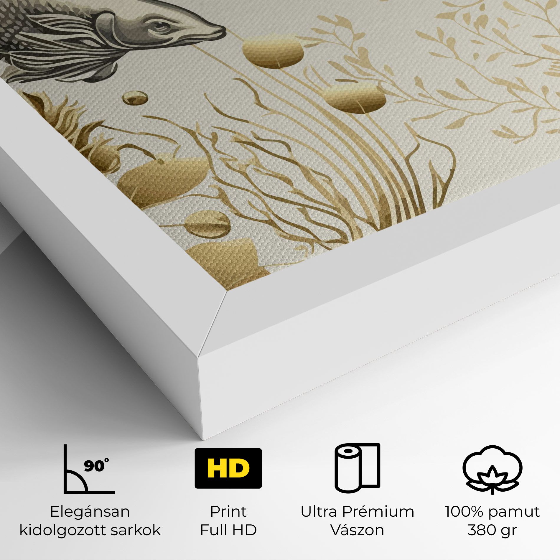 Grey Gold Fish mockup 4