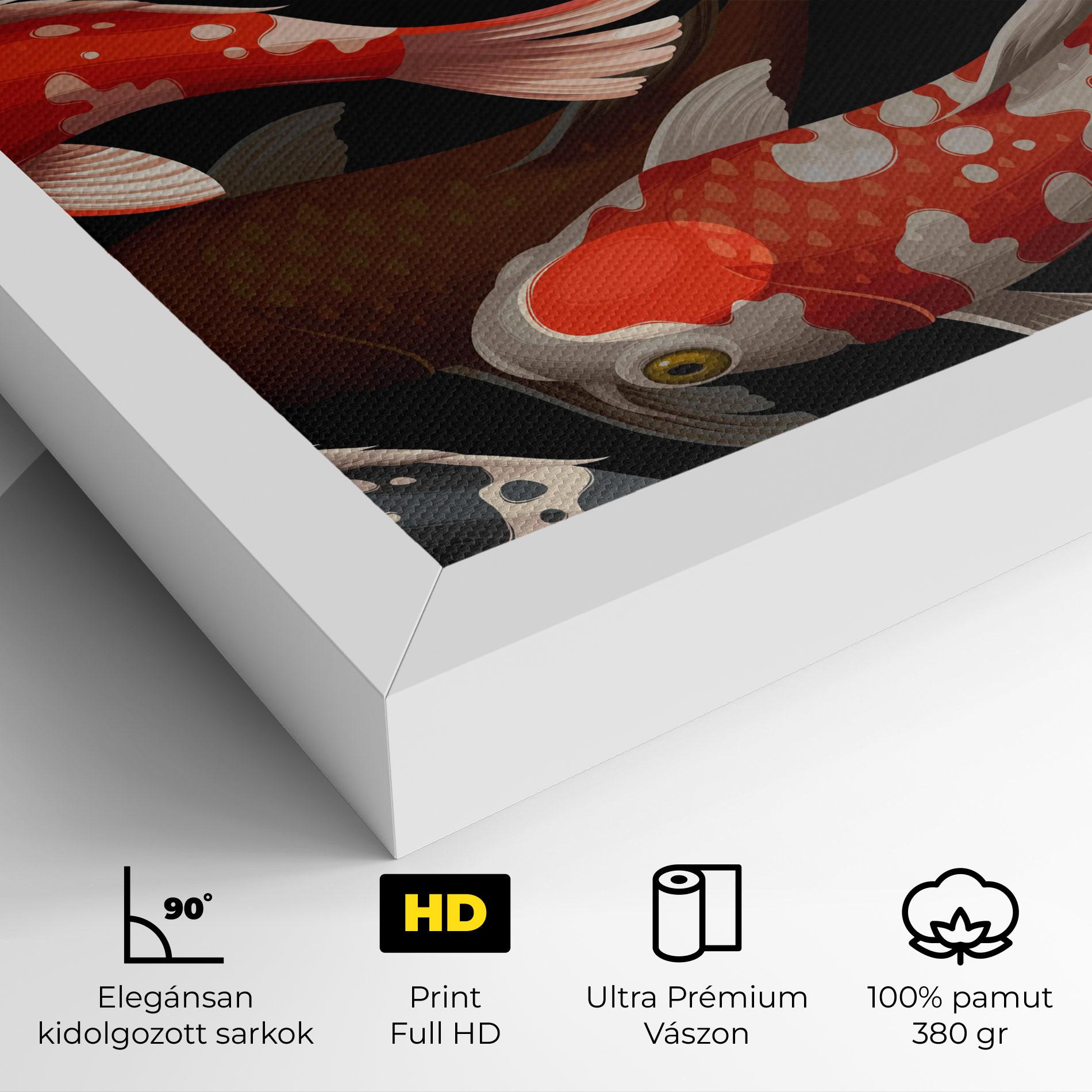 Vászonkép Seamless Koi Fish mockup 4