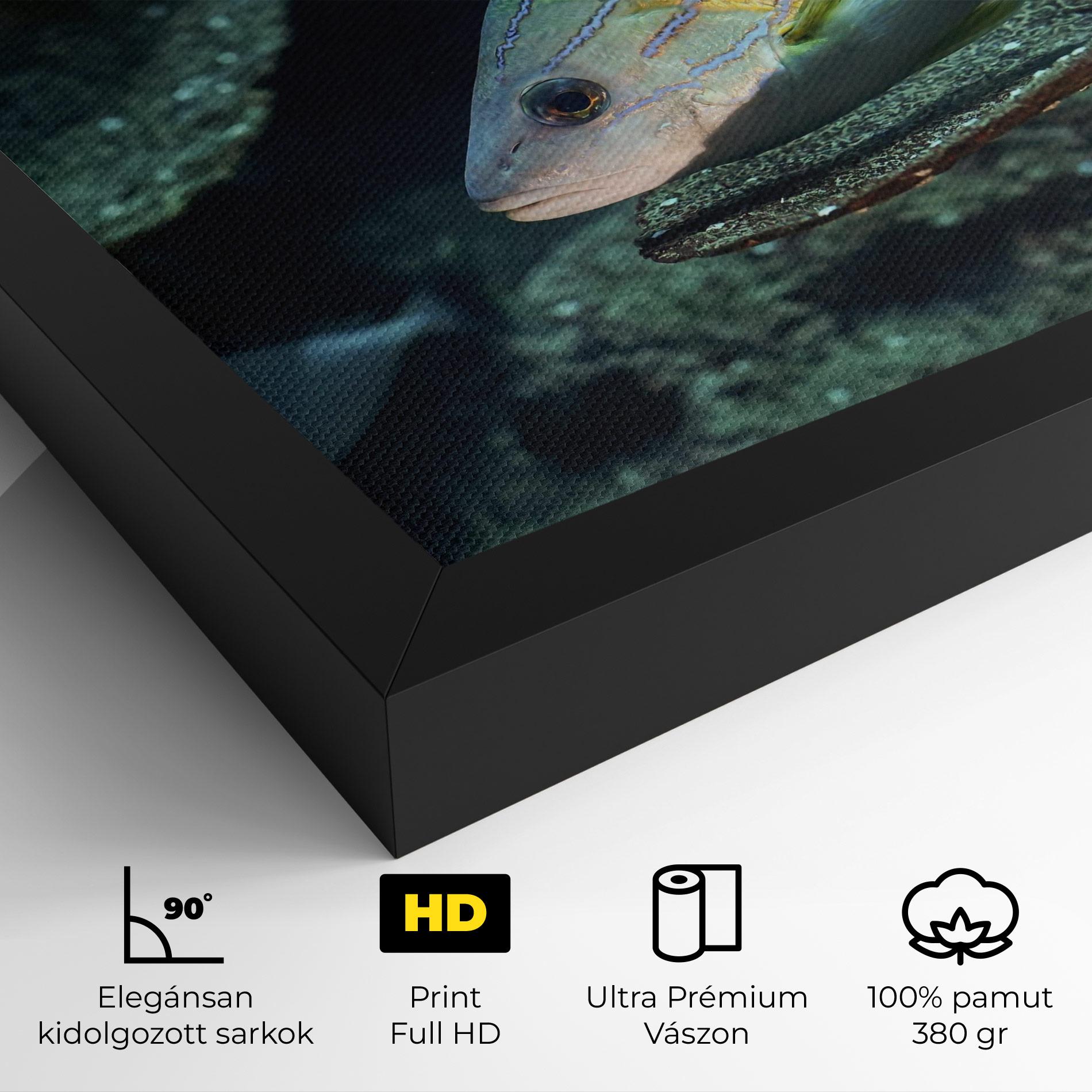 Vászonkép Green Gold Fish mockup 4