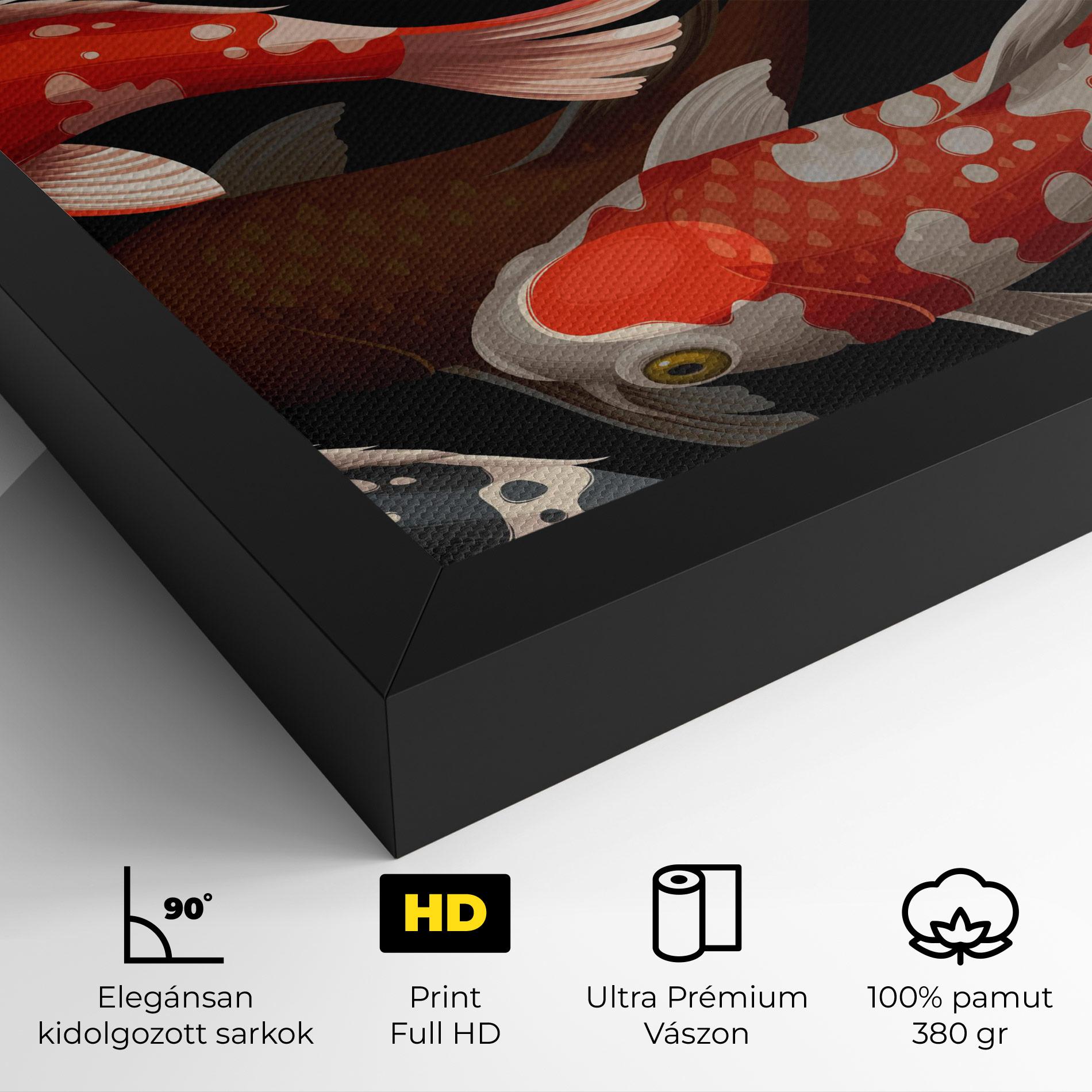 Vászonkép Seamless Koi Fish mockup 4