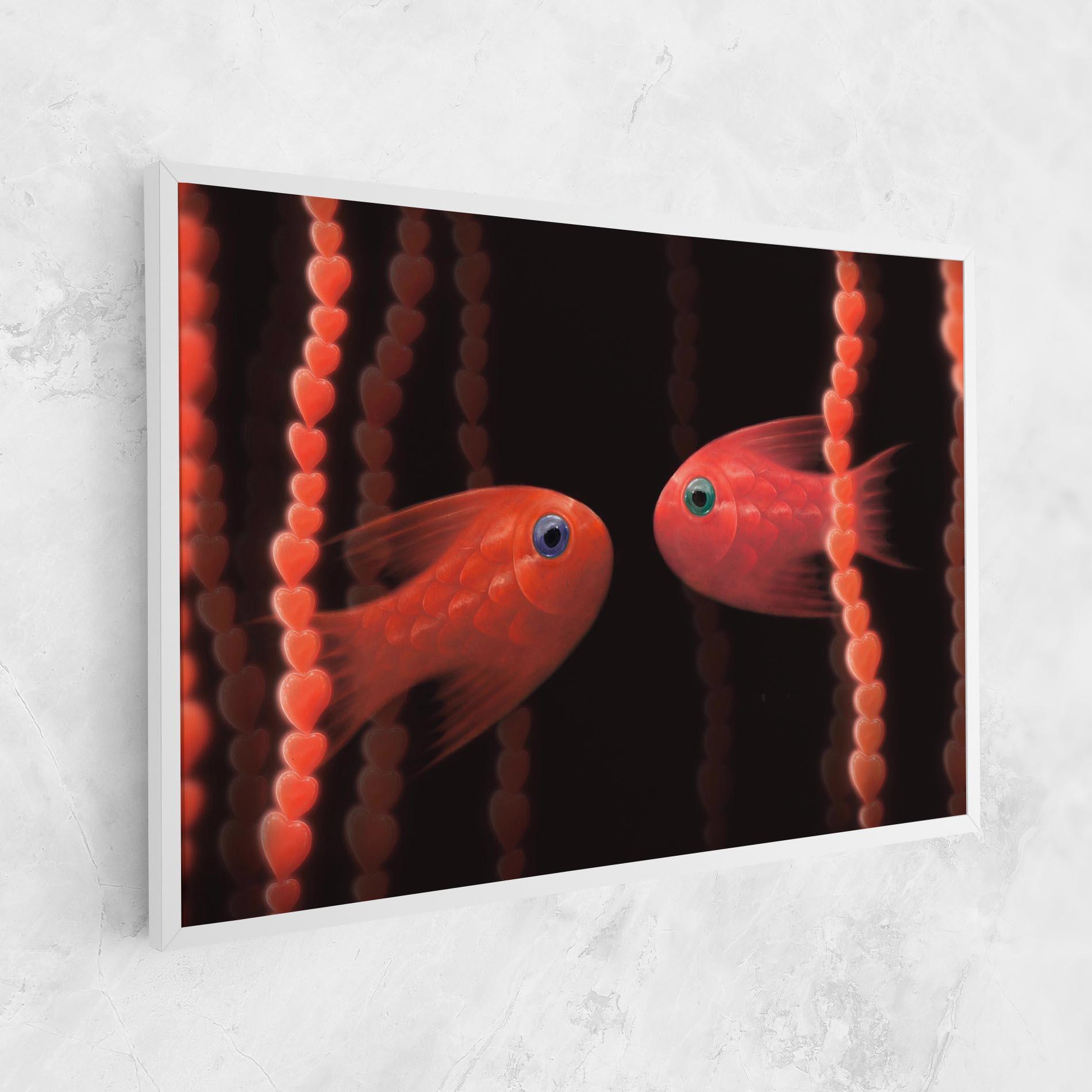 Vászonkép Orange Fish Heart mockup 1