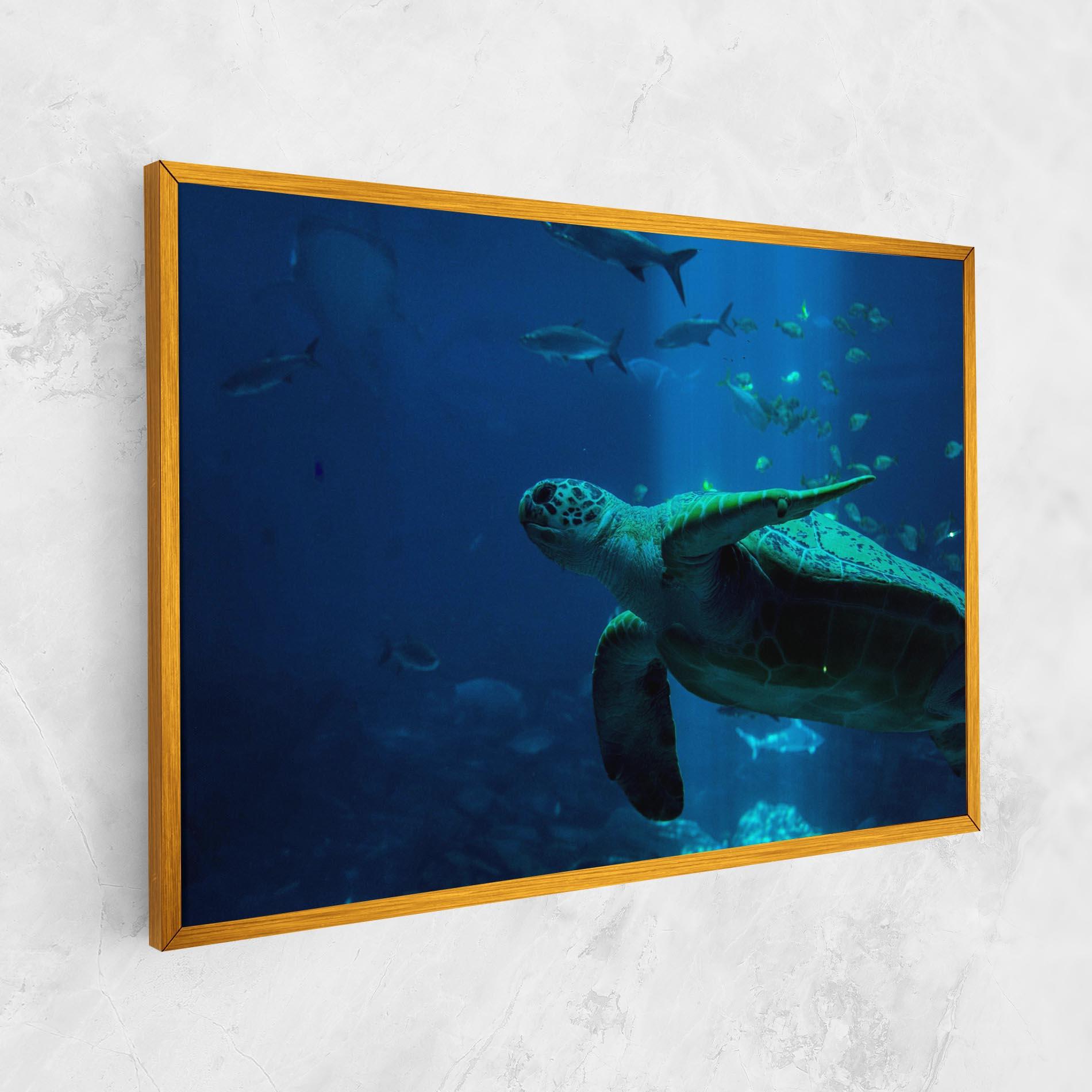 Vászonkép Green Turtule mockup 1