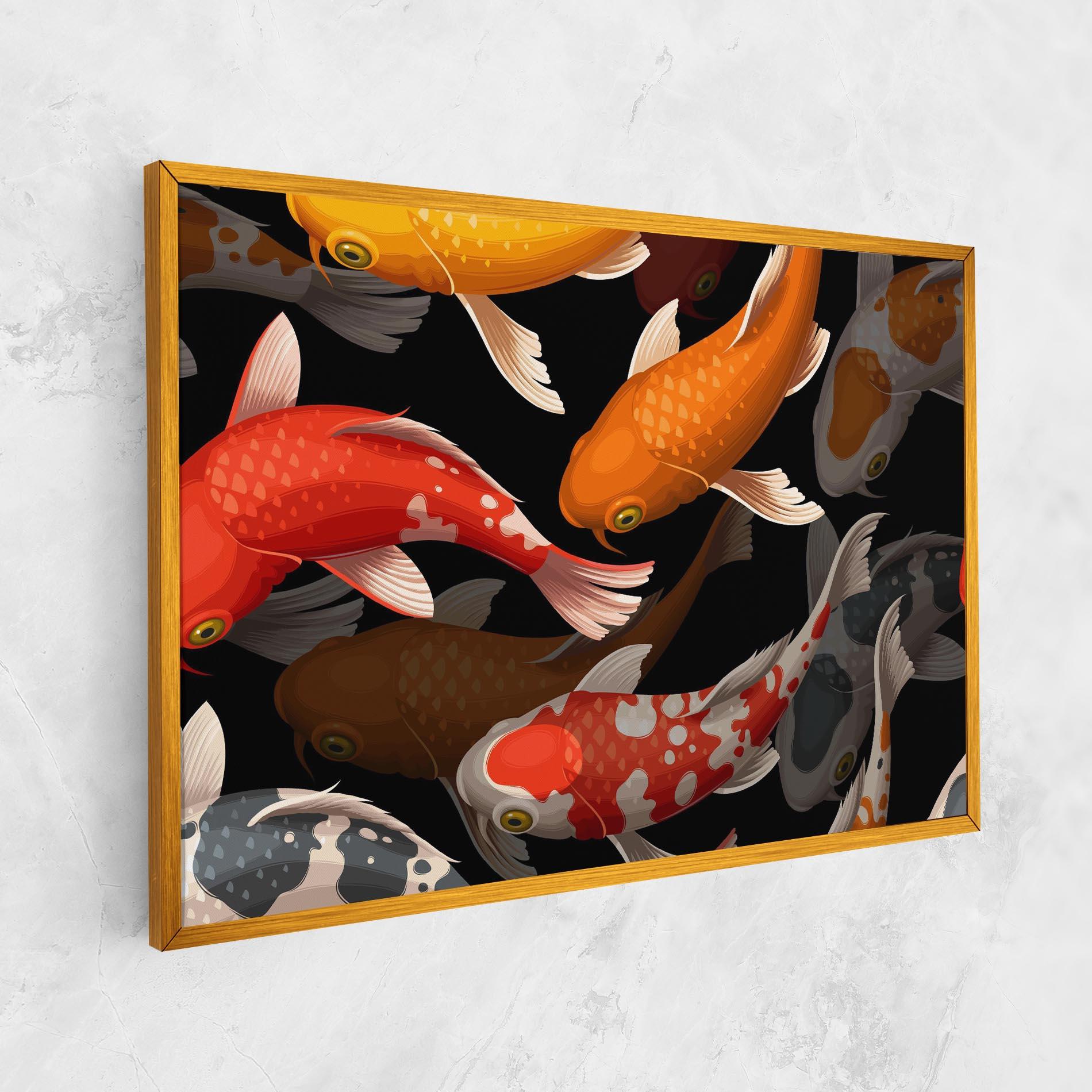 Vászonkép Seamless Koi Fish mockup 1