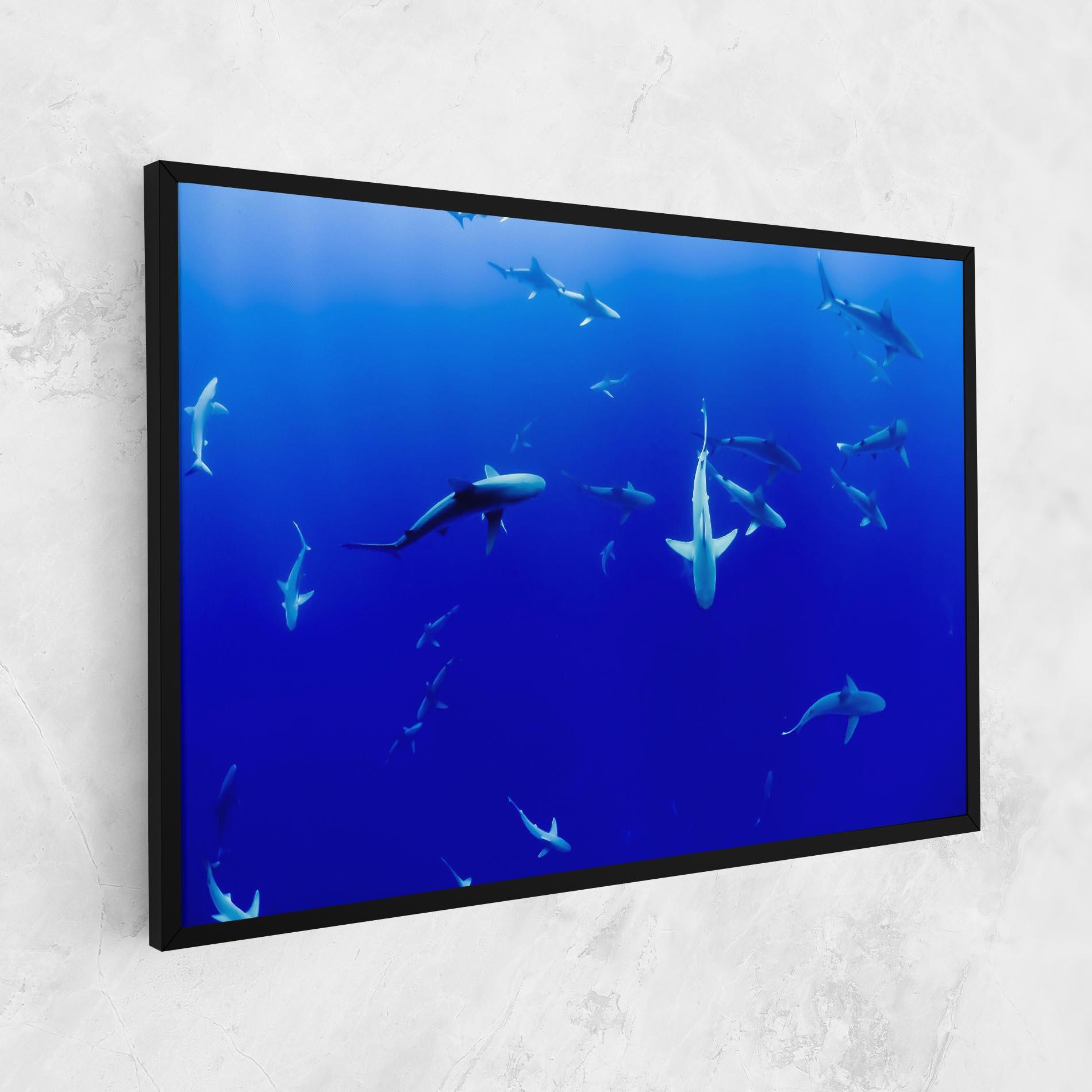 Vászonkép Baby Sharks mockup 1