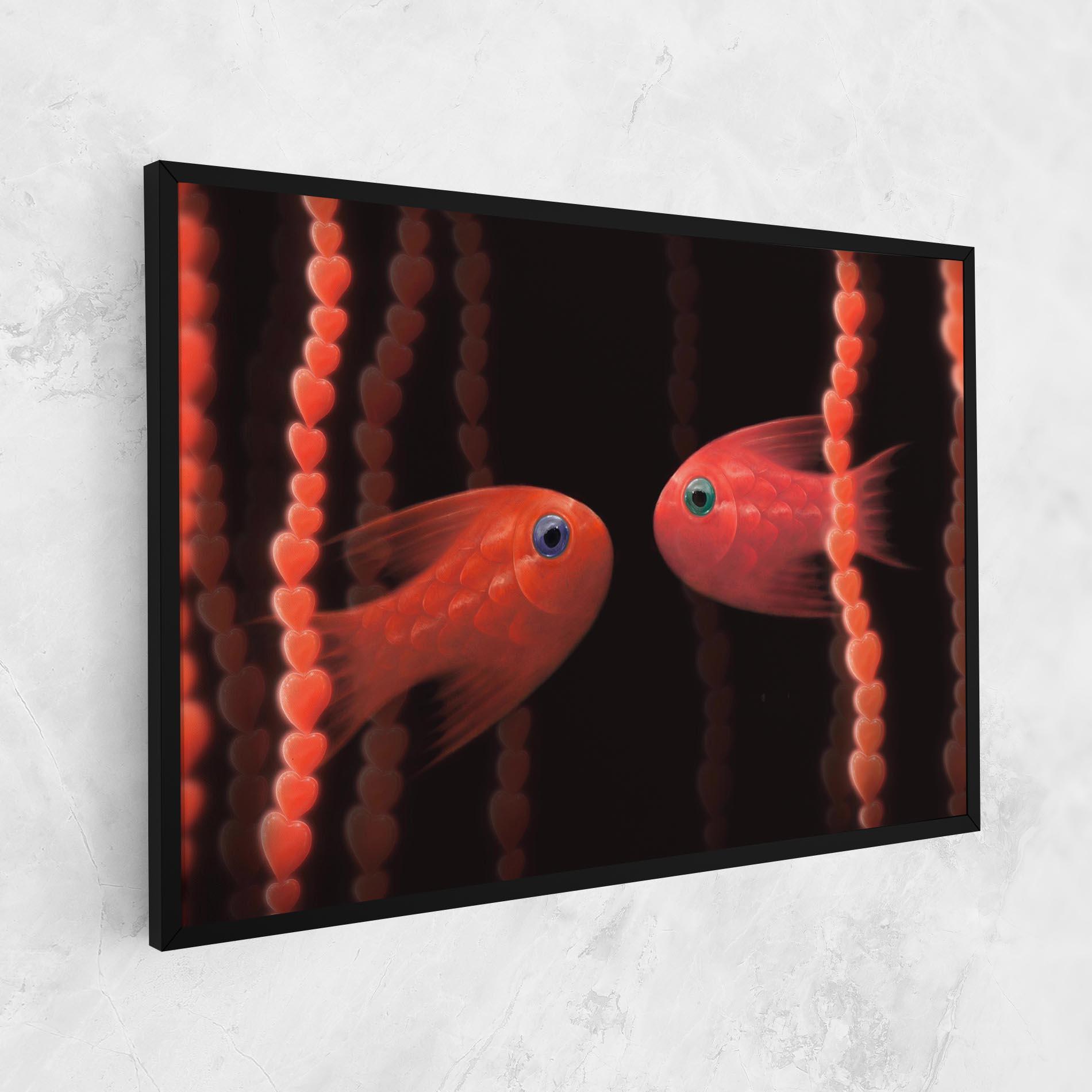 Vászonkép Orange Fish Heart mockup 1