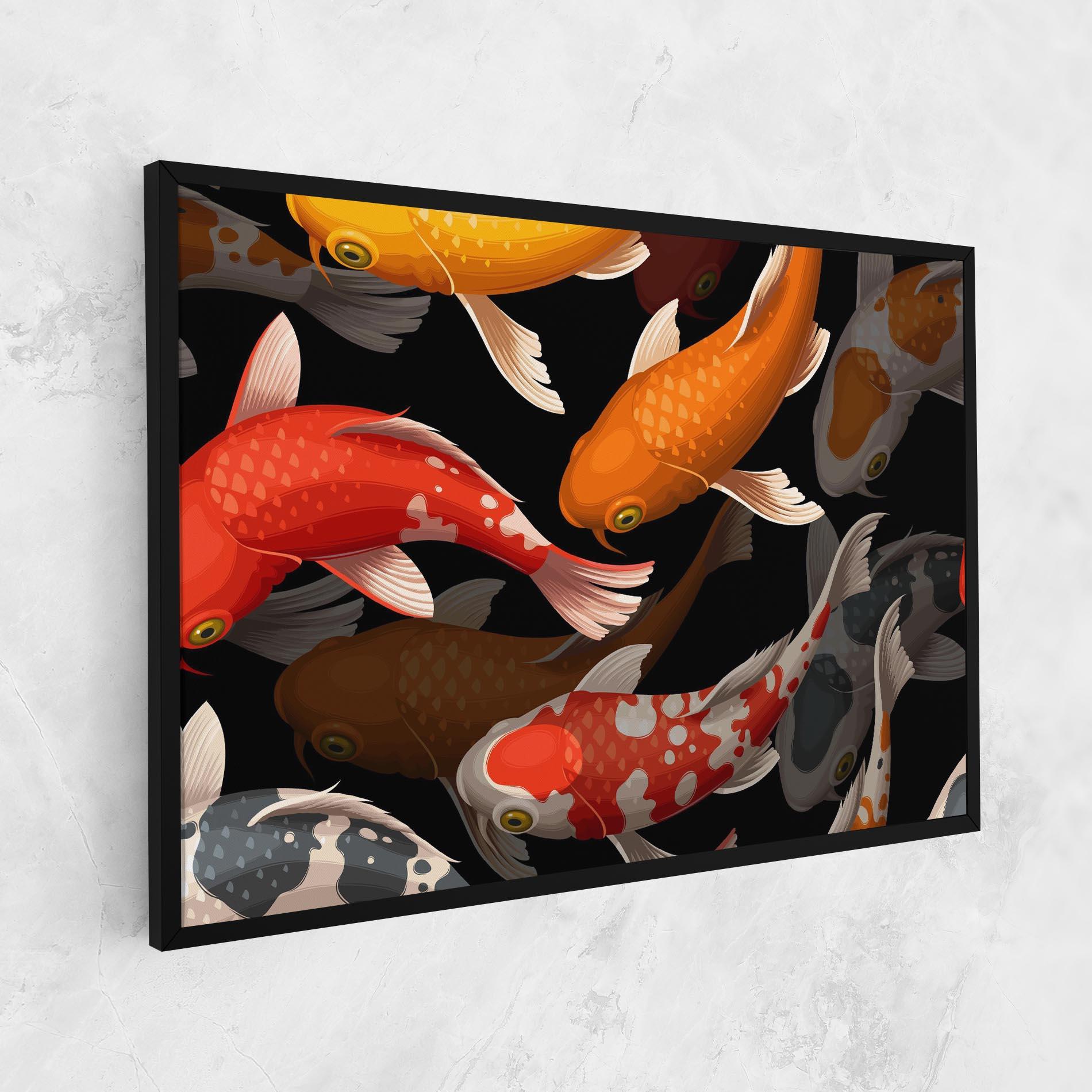 Vászonkép Seamless Koi Fish mockup 1