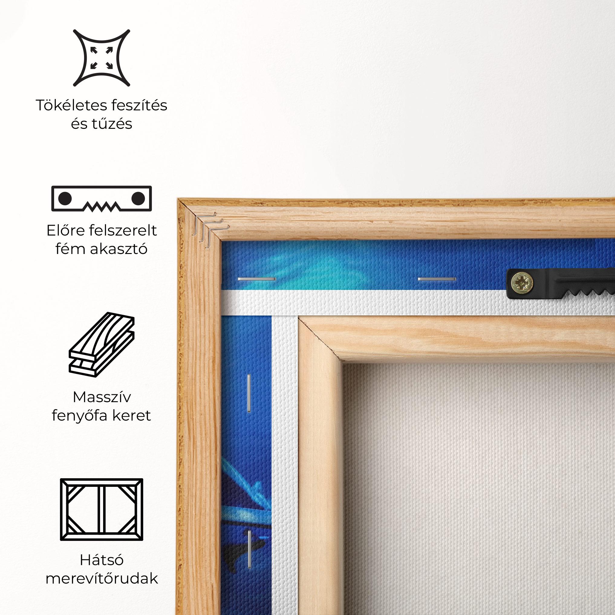 Vászonkép Blue Light Shark mockup 5