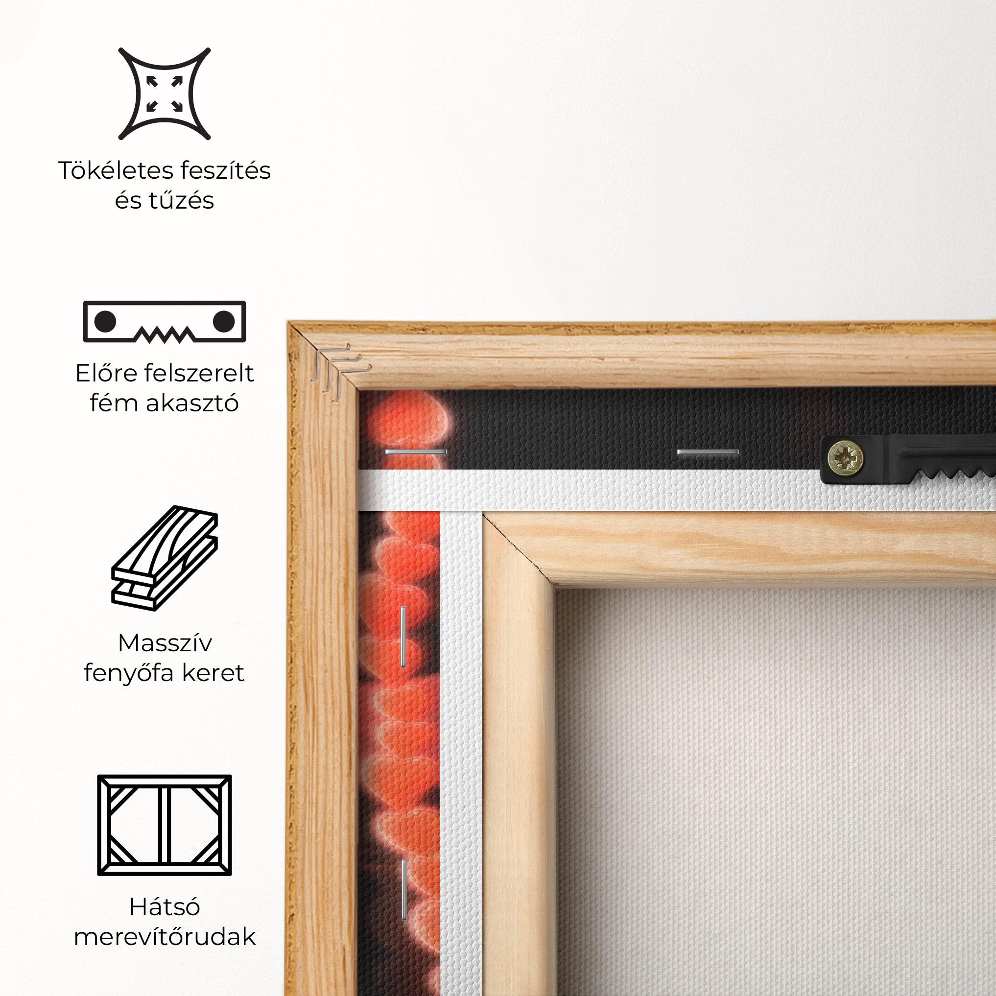 Vászonkép Orange Fish Heart mockup 5