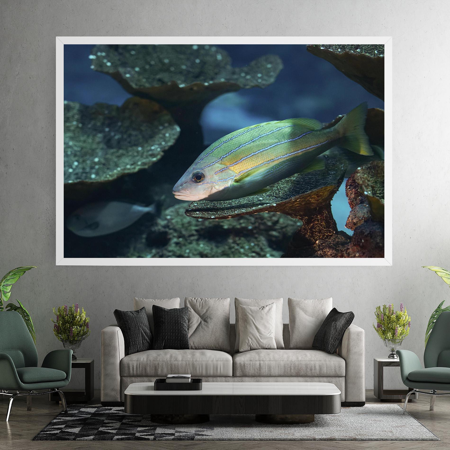 Vászonkép Green Gold Fish mockup 7