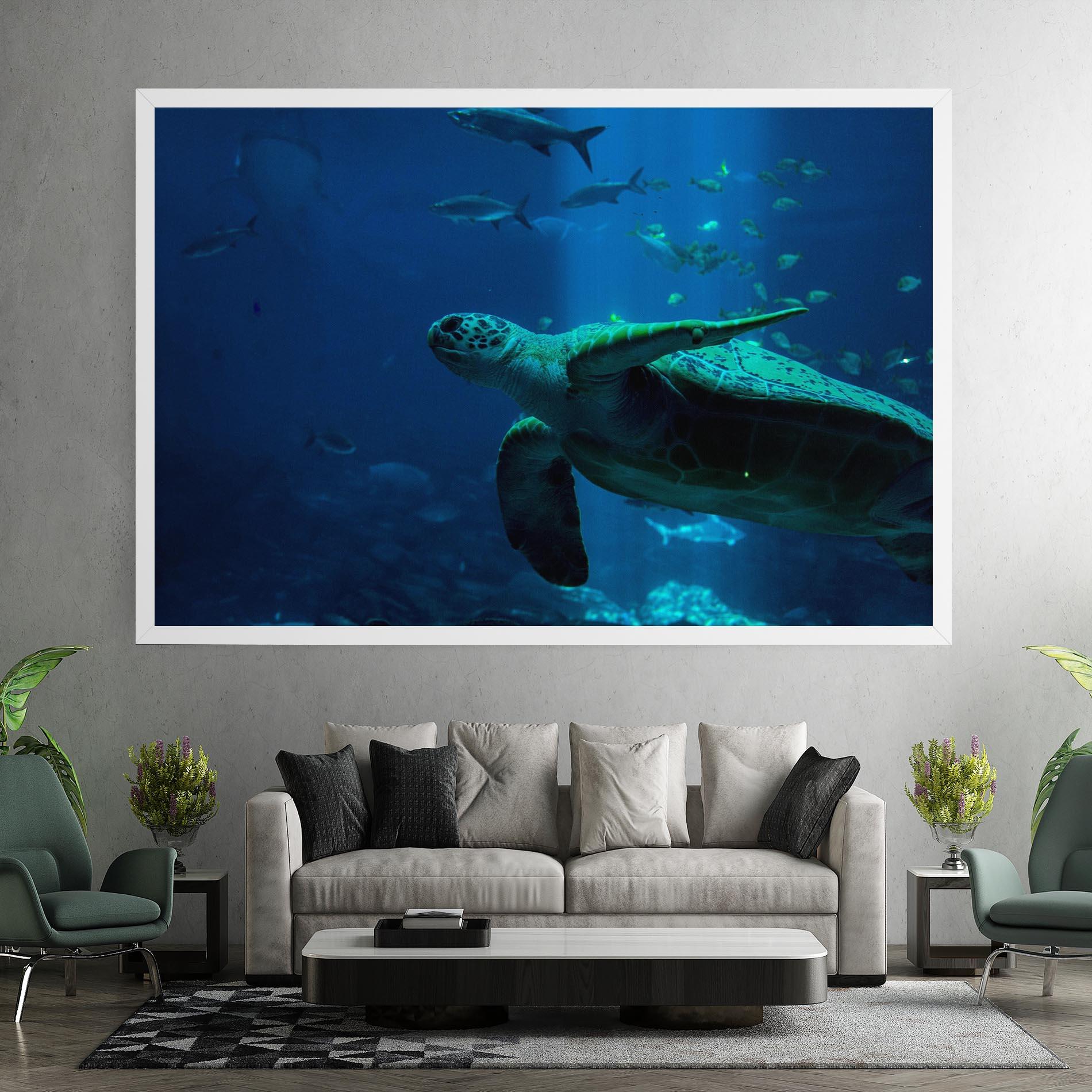 Vászonkép Green Turtule mockup 7