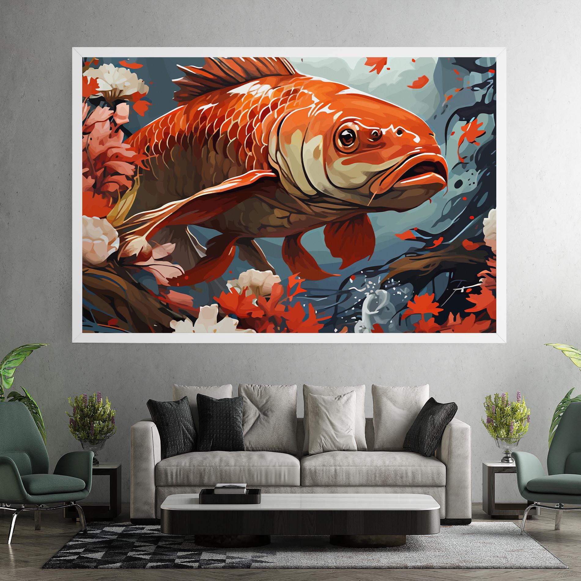 Vászonkép Orange Koi mockup 7