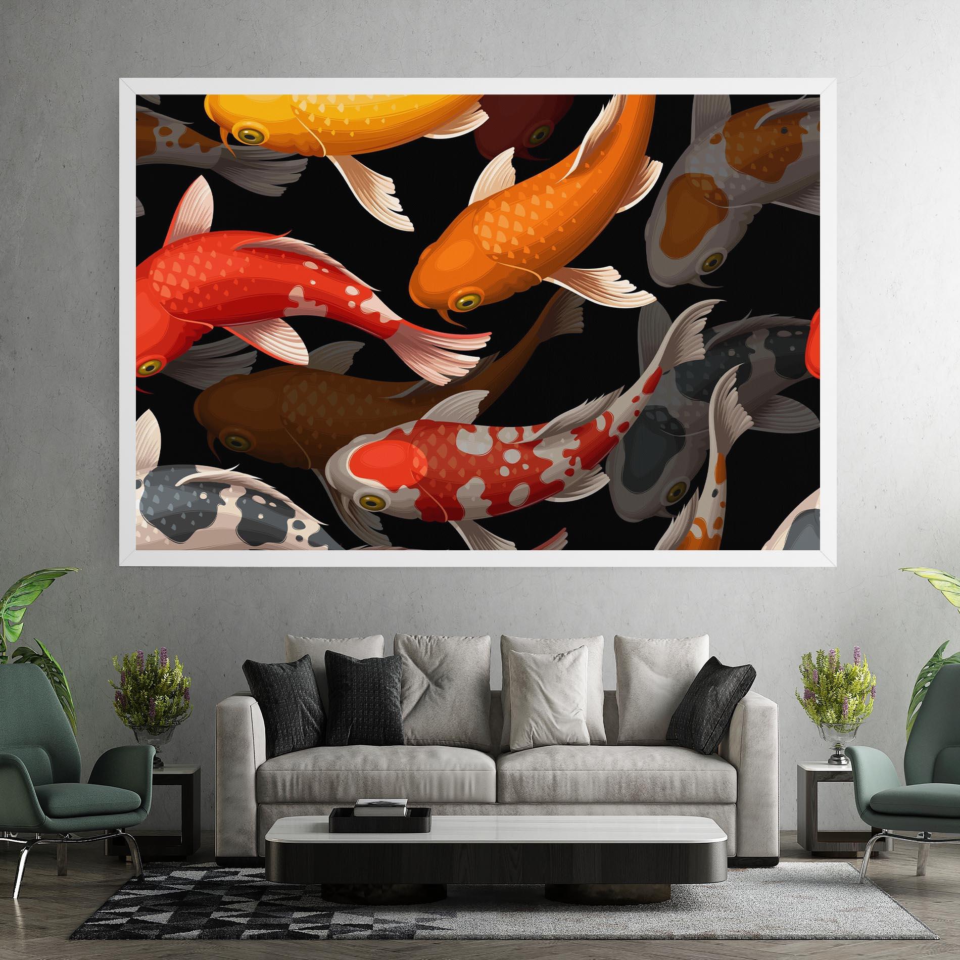 Vászonkép Seamless Koi Fish mockup 7