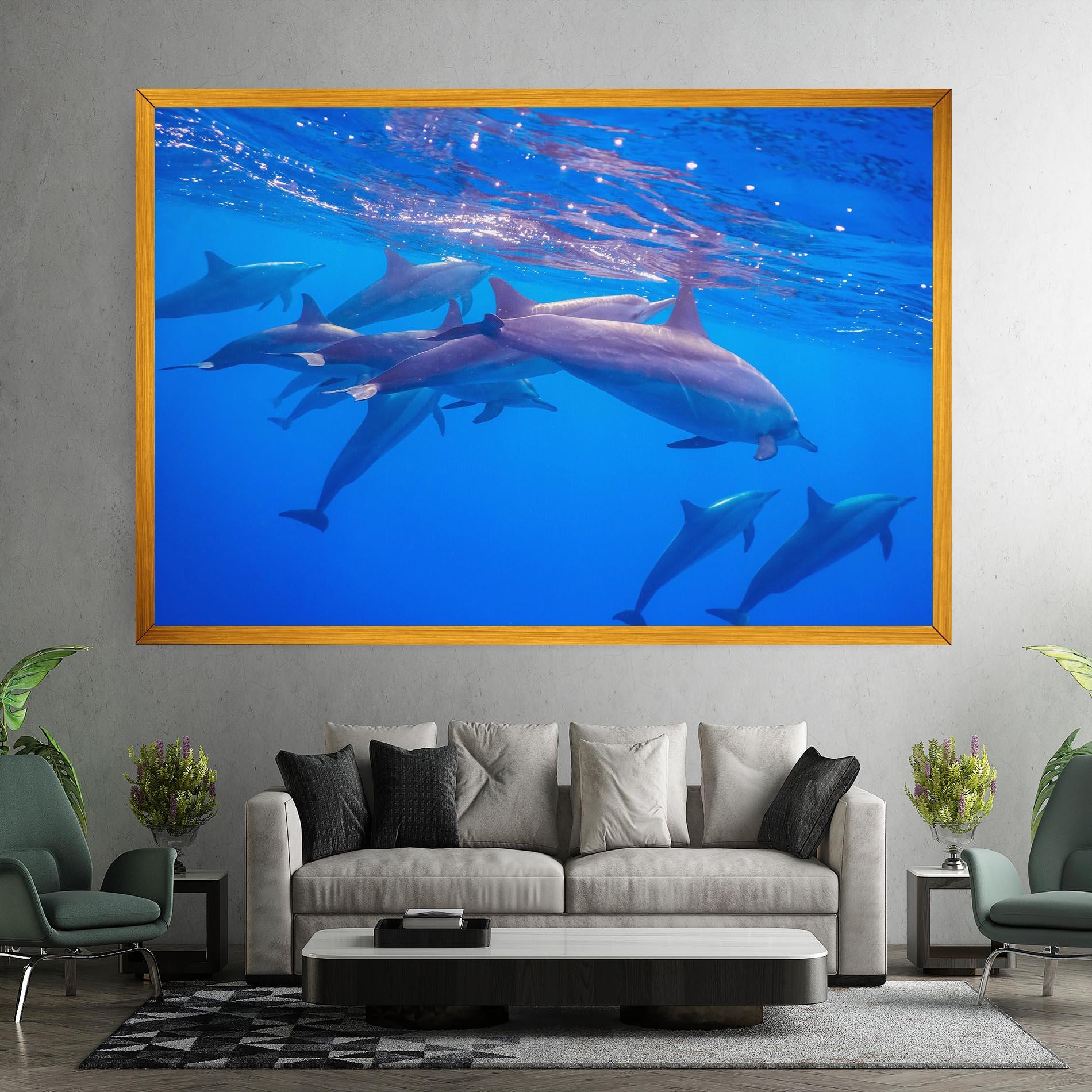 Vászonkép Dolphin Family mockup 7
