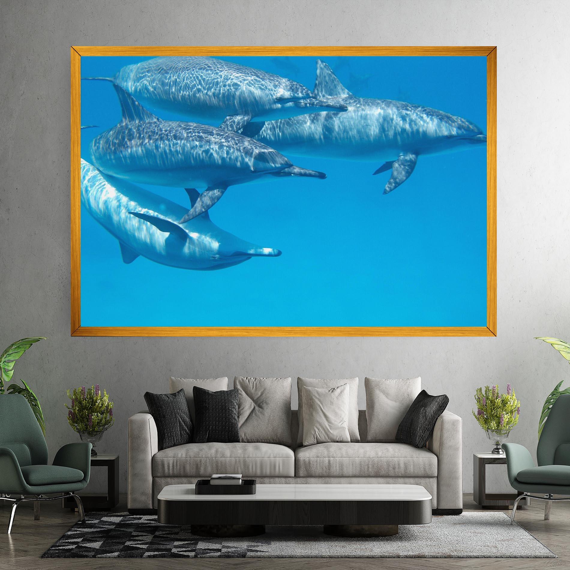 Vászonkép Family Of Dolphins mockup 7