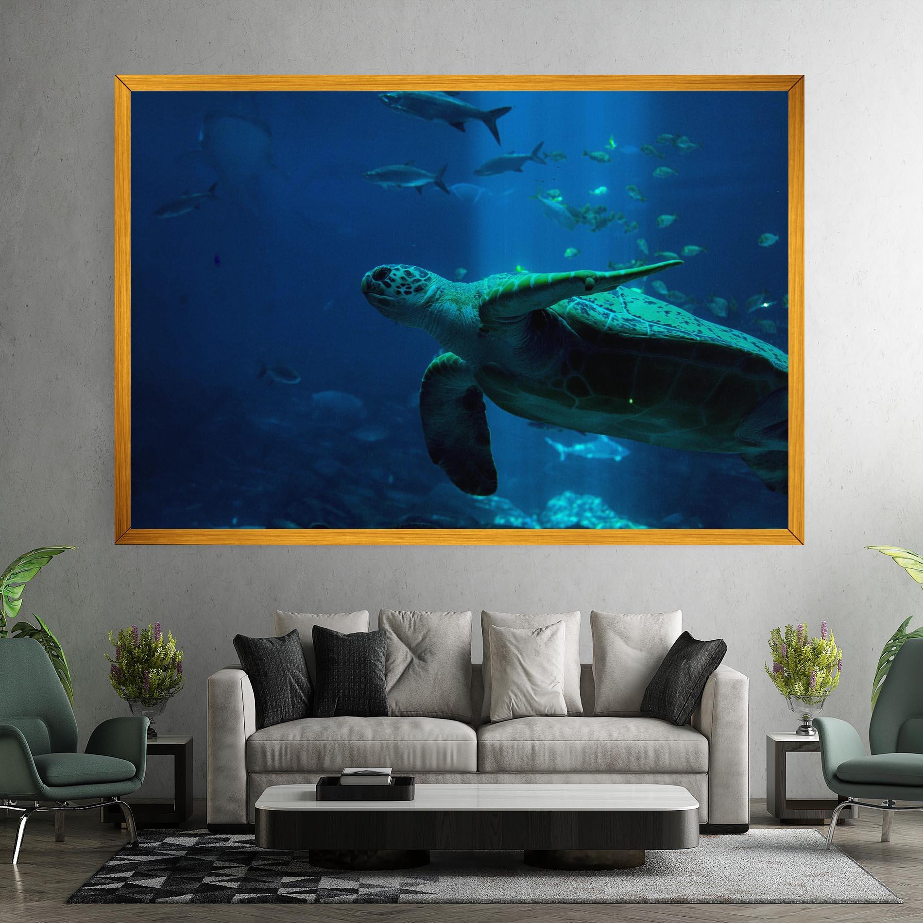 Vászonkép Green Turtule mockup 7