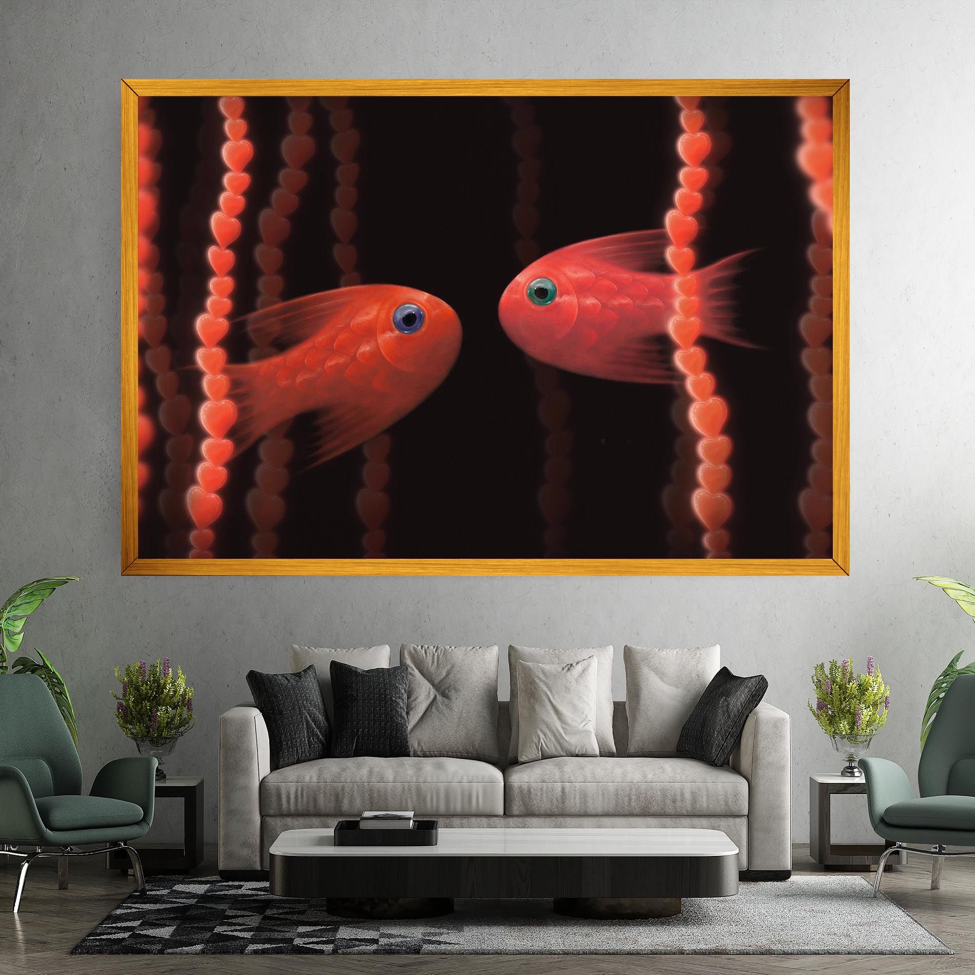 Orange Fish Heart mockup 7