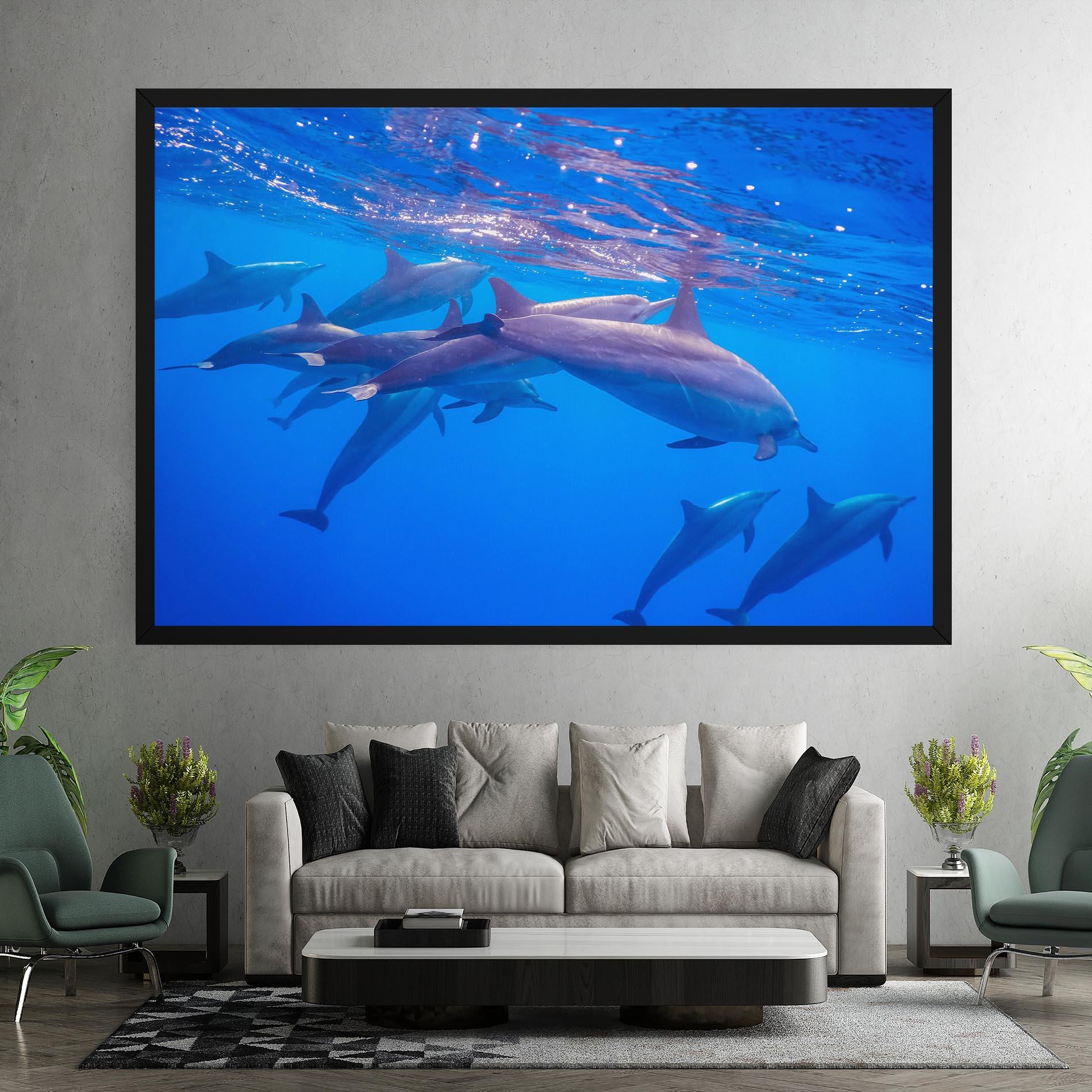 Vászonkép Dolphin Family mockup 7