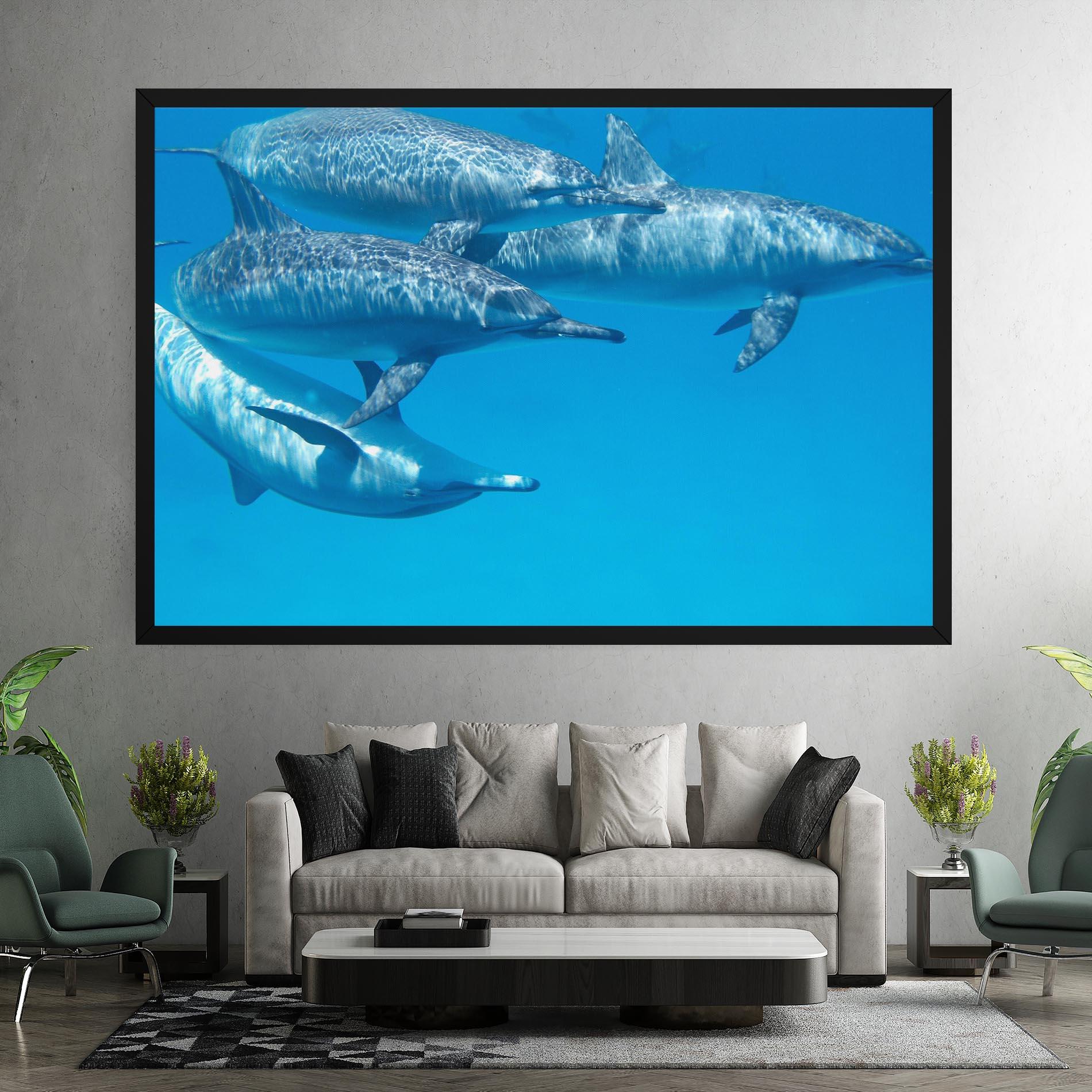 Vászonkép Family Of Dolphins mockup 7