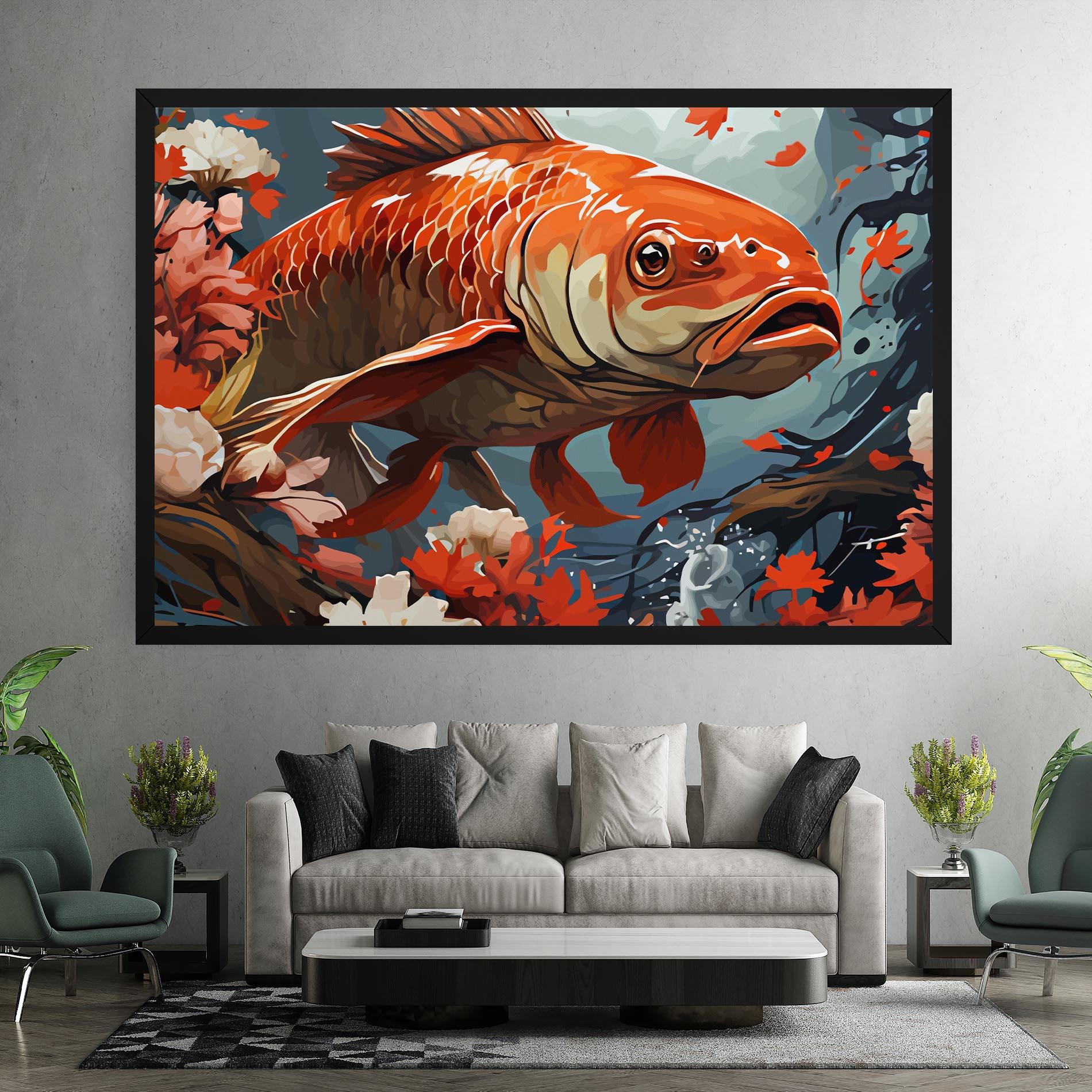 Vászonkép Orange Koi mockup 7