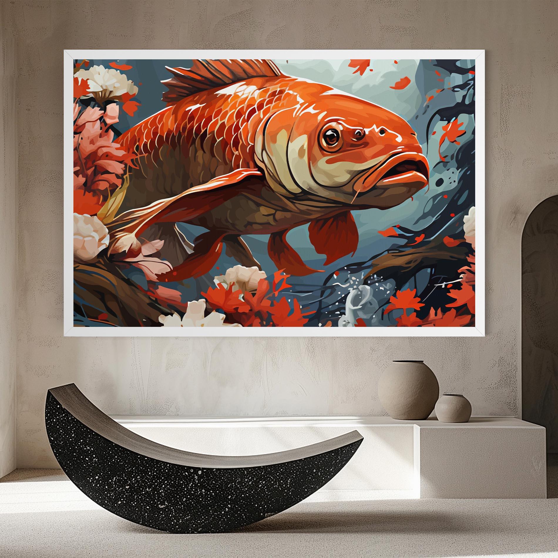 Vászonkép Orange Koi mockup 8