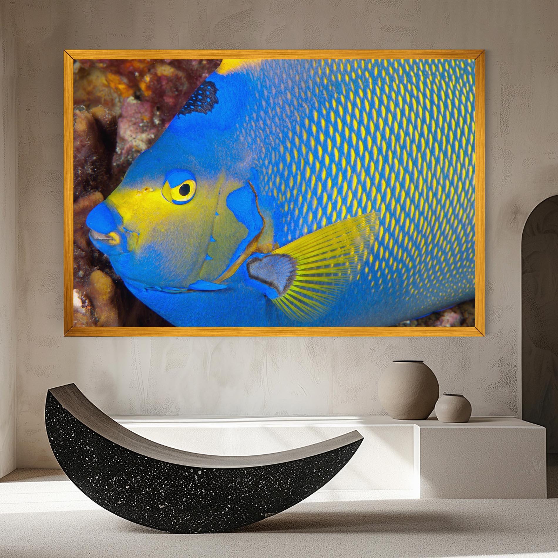 Vászonkép Blue Yellow Fish mockup 8
