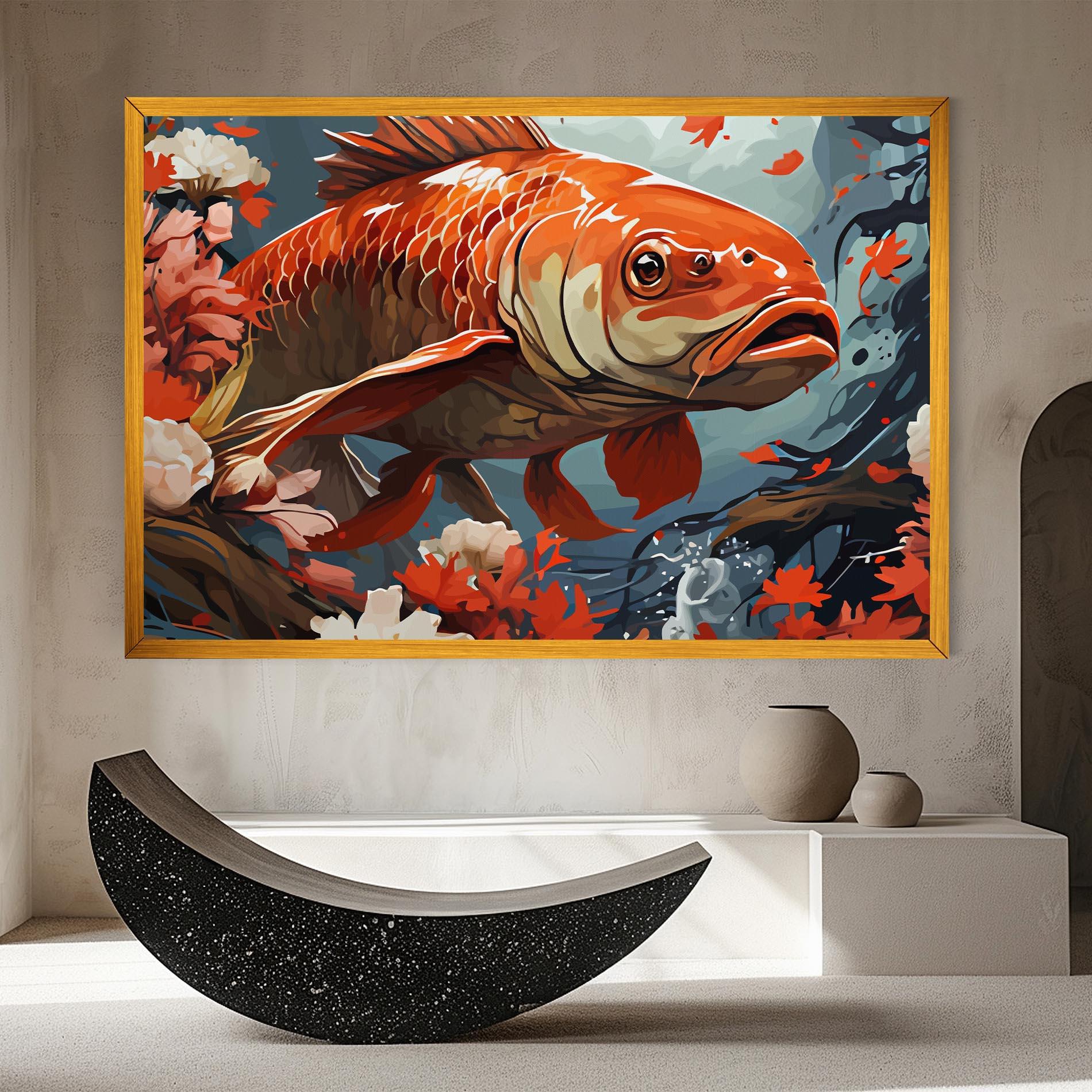 Vászonkép Orange Koi mockup 8