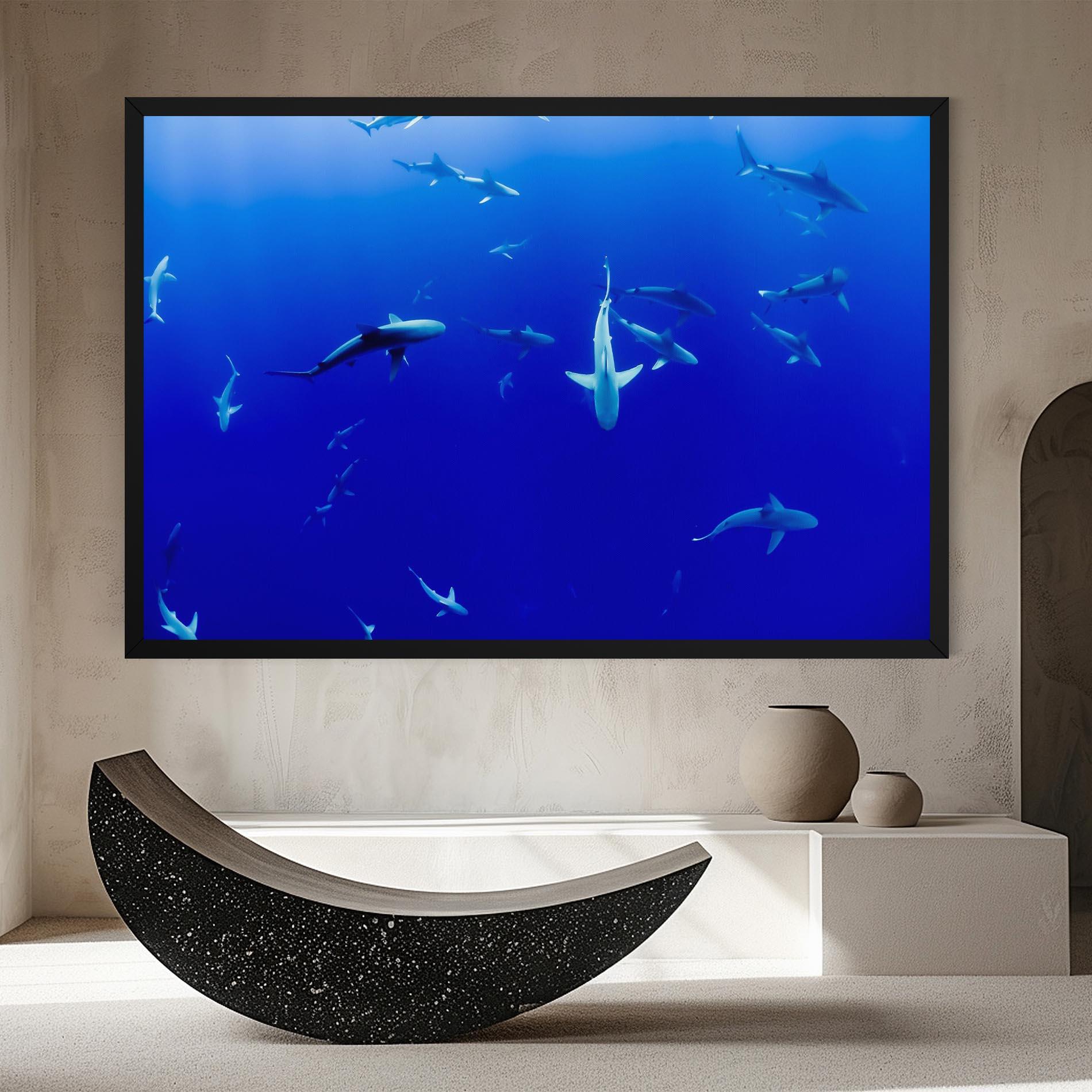 Vászonkép Baby Sharks mockup 8