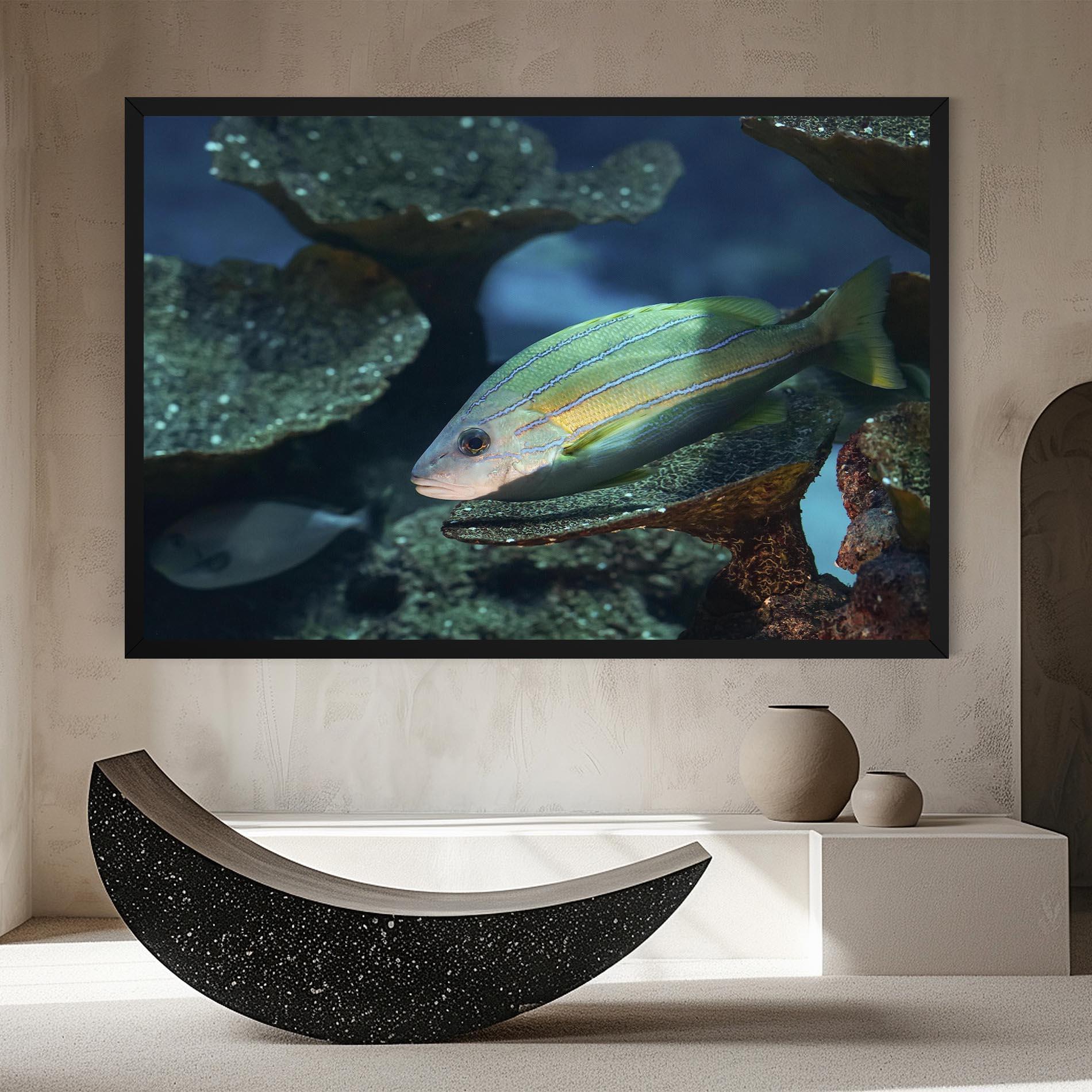 Vászonkép Green Gold Fish mockup 8