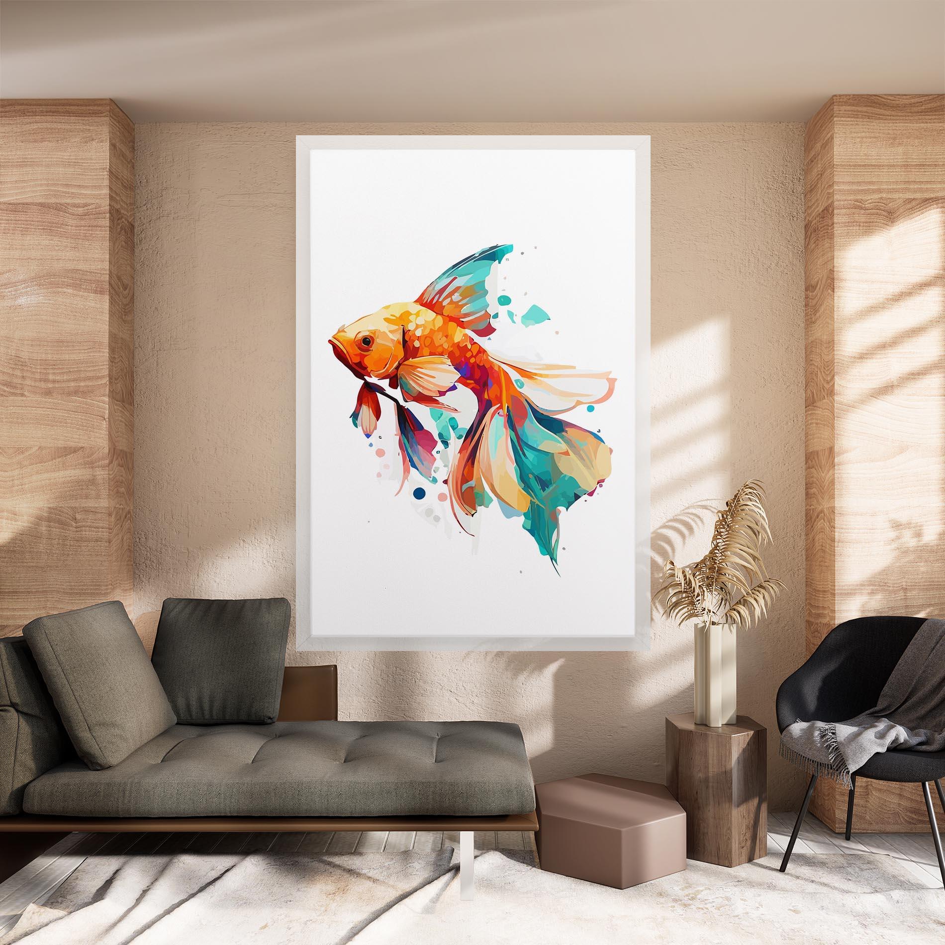 Vászonkép Blue Orange Fish mockup 8