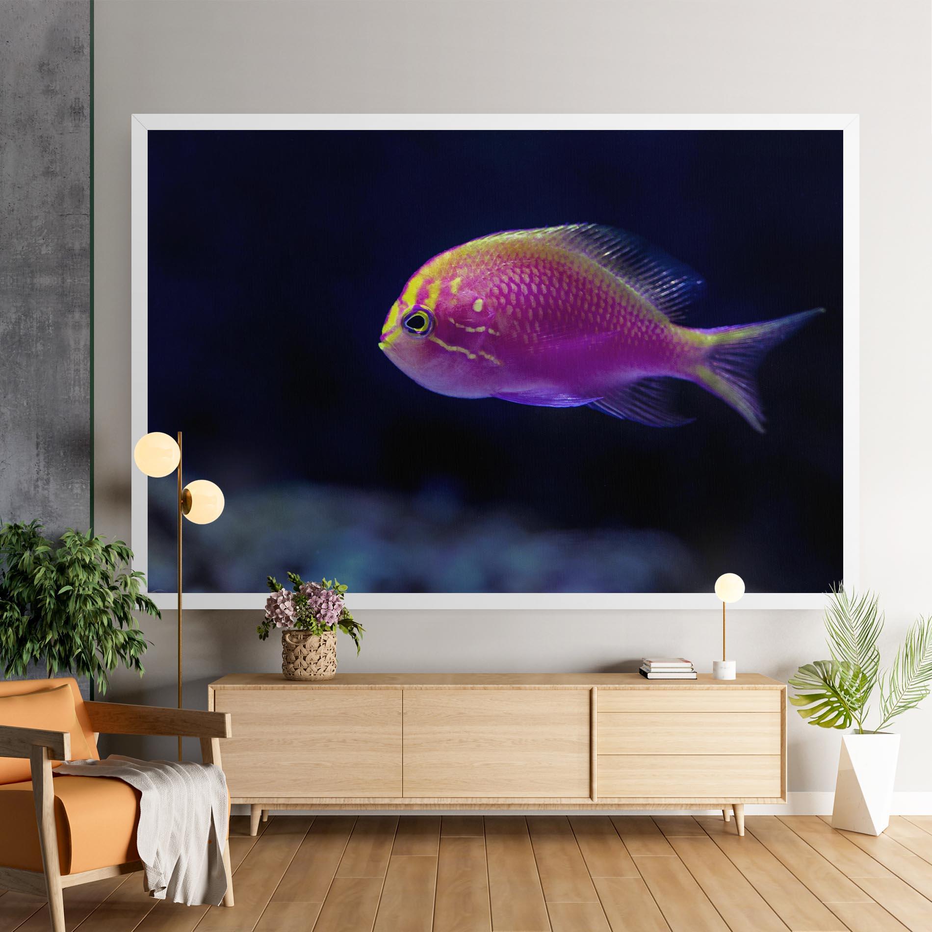 Vászonkép Angry Pink Fish mockup 9