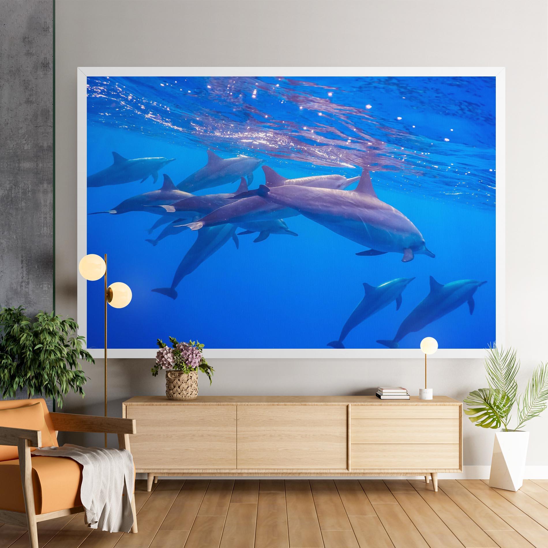 Vászonkép Dolphin Family mockup 9