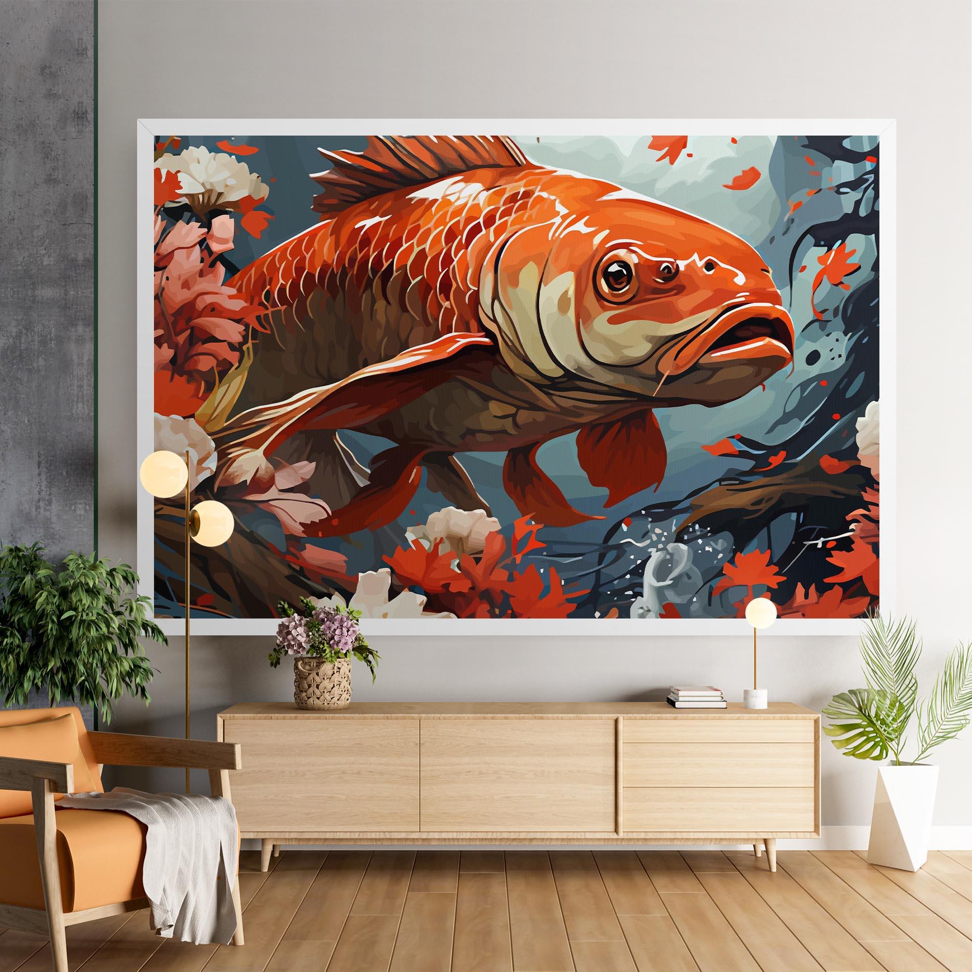 Vászonkép Orange Koi mockup 9
