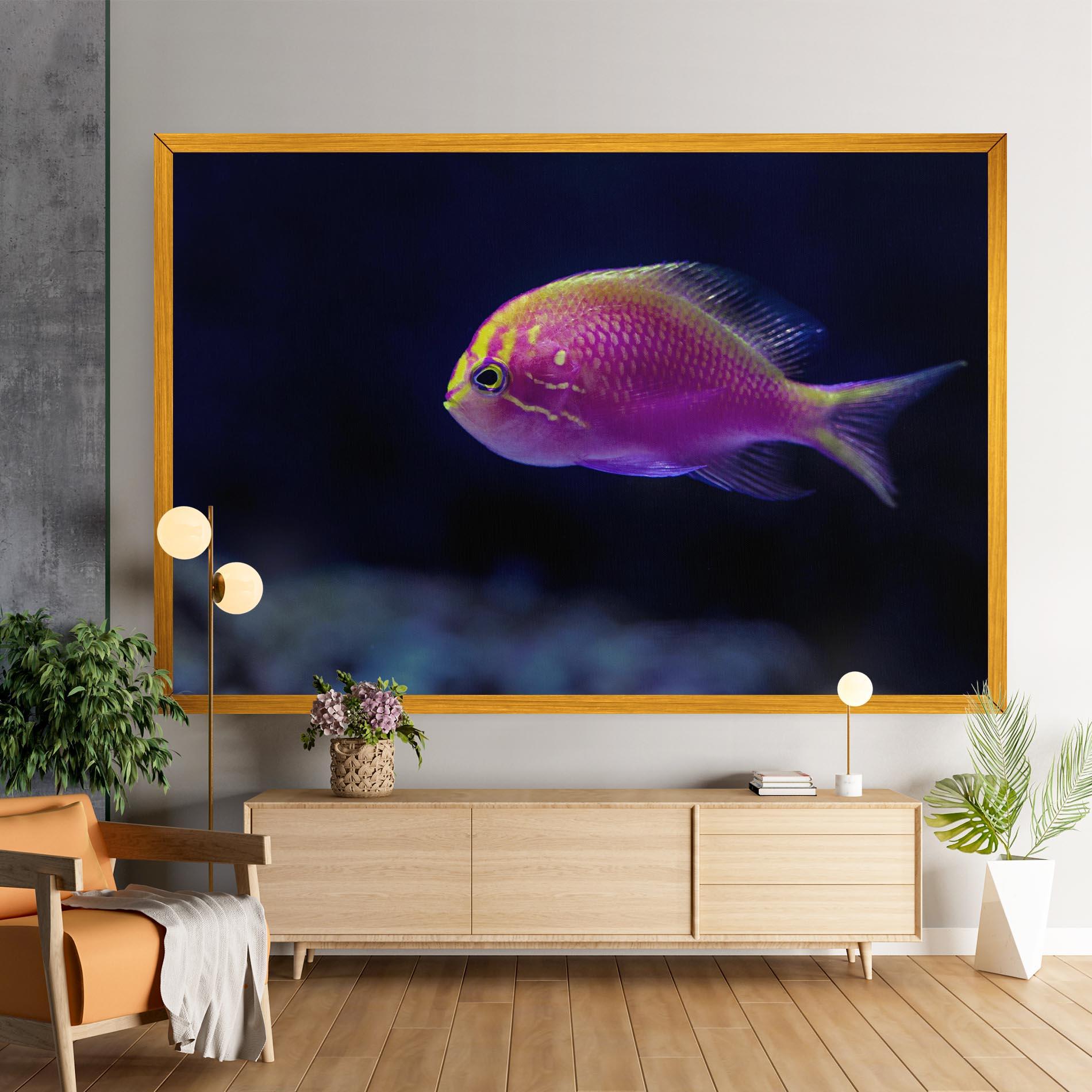 Vászonkép Angry Pink Fish mockup 9