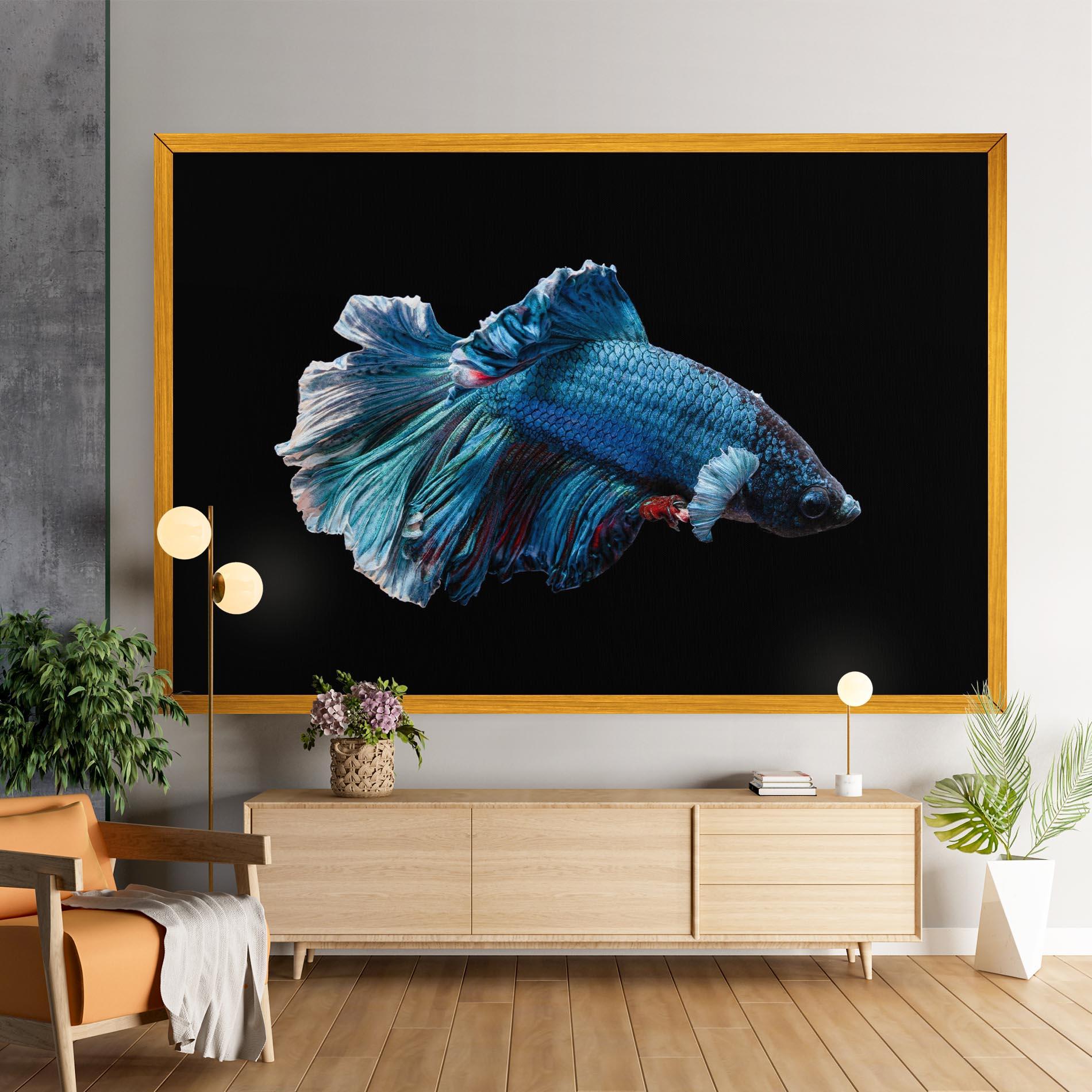 Vászonkép Blue Betta mockup 9