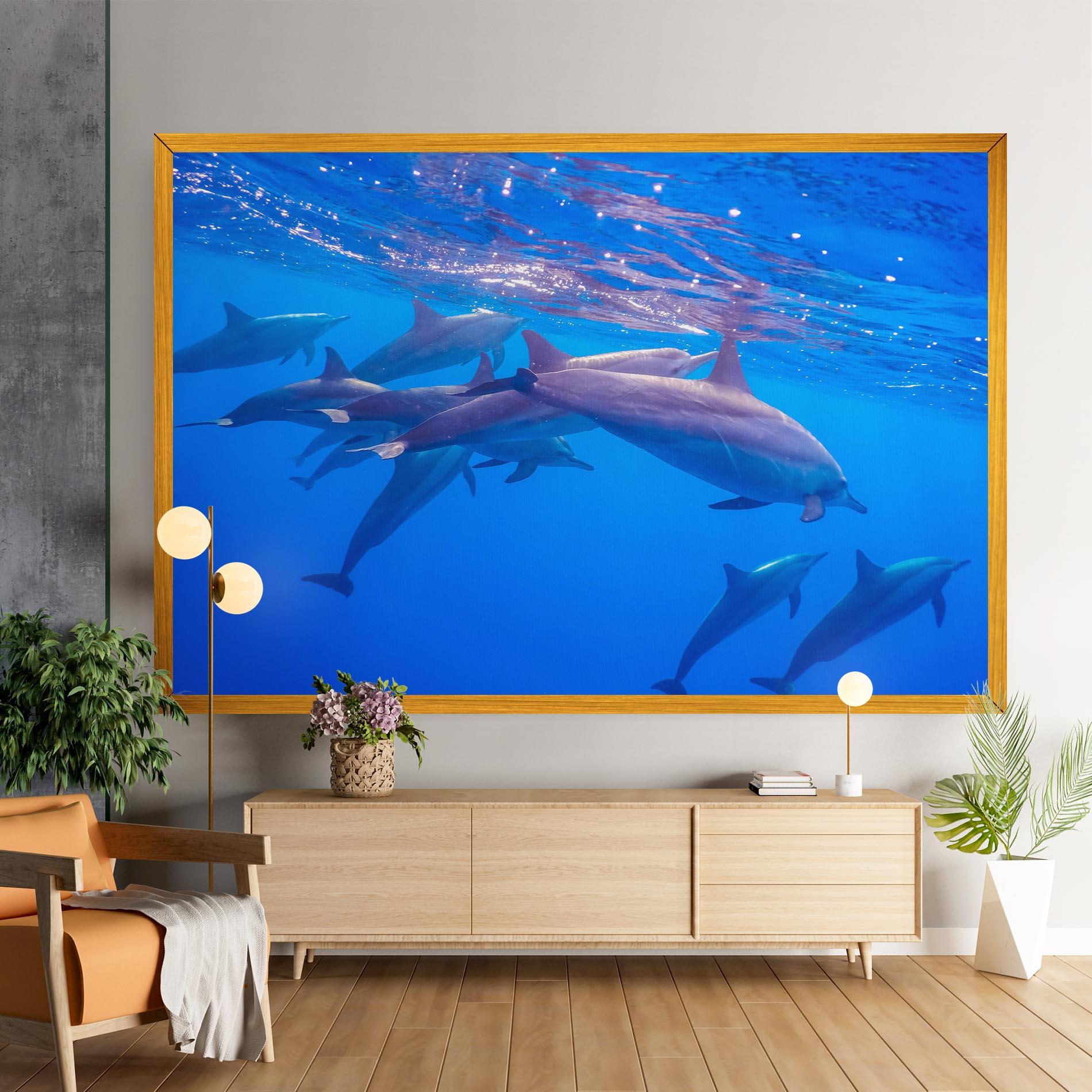 Vászonkép Dolphin Family mockup 9