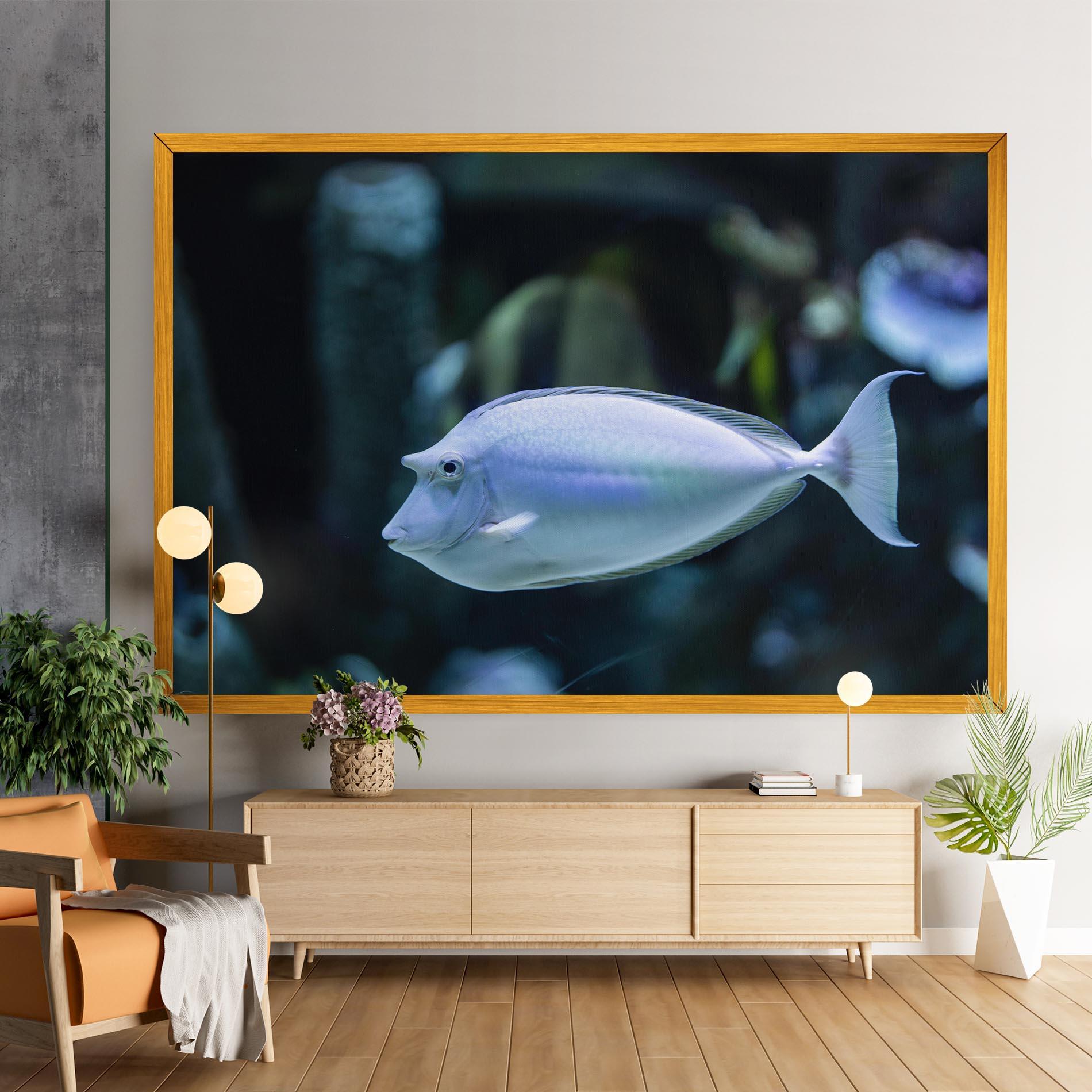 Vászonkép Funny Face Fish mockup 9