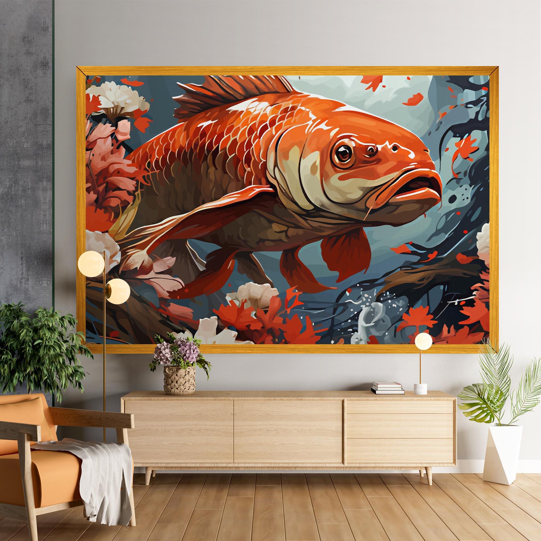 Vászonkép Orange Koi mockup 9