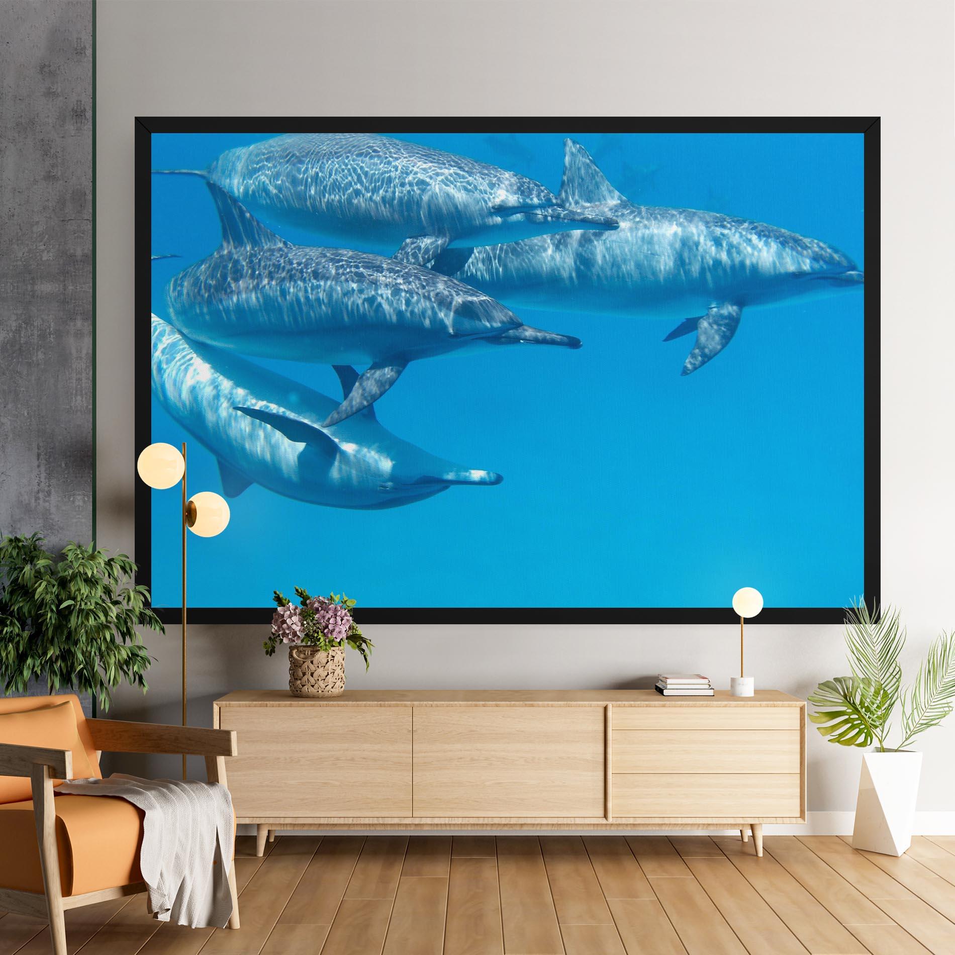 Vászonkép Family Of Dolphins mockup 9