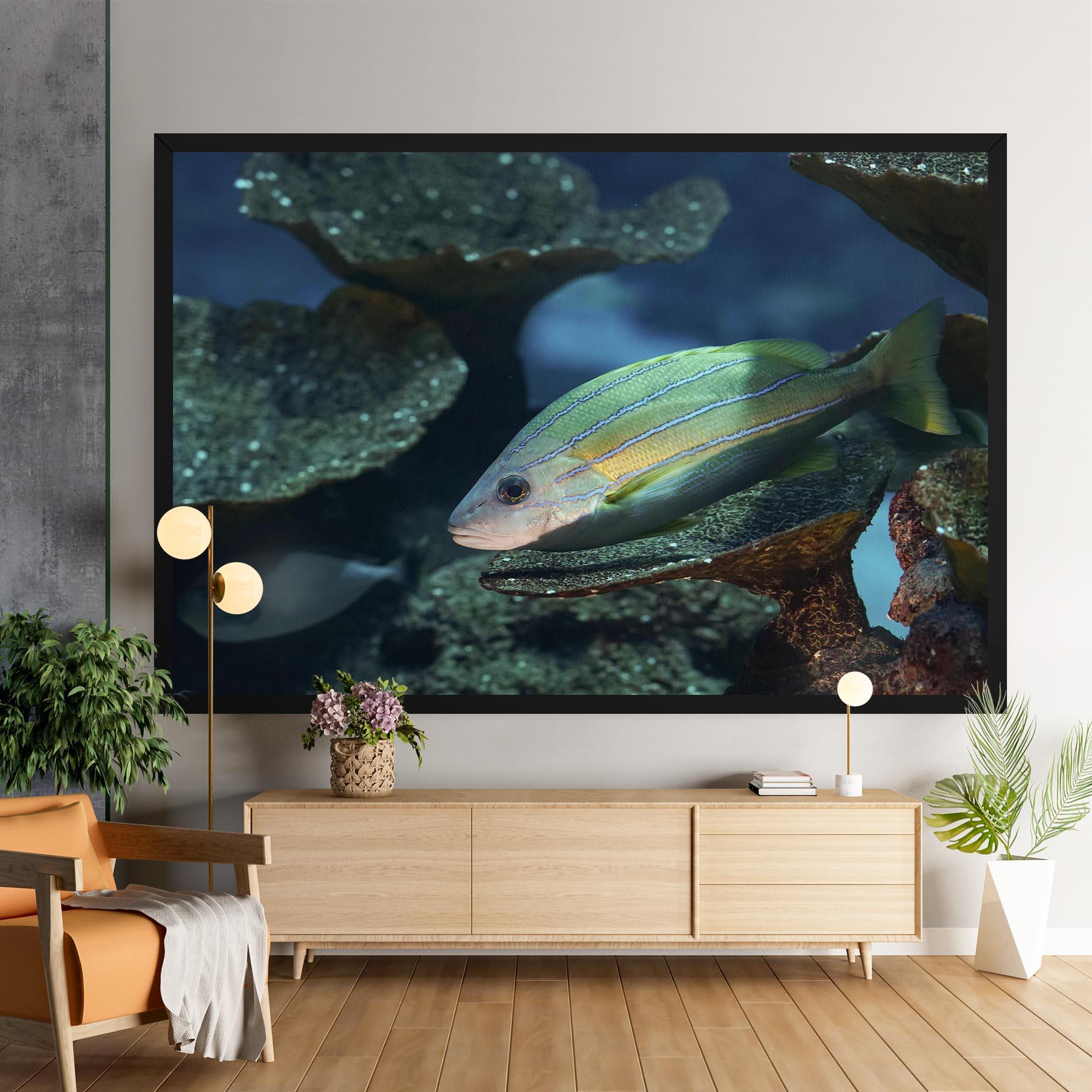 Vászonkép Green Gold Fish mockup 9