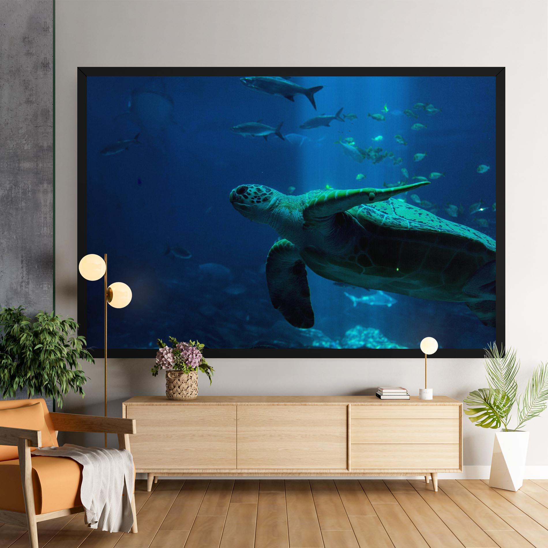 Vászonkép Green Turtule mockup 9