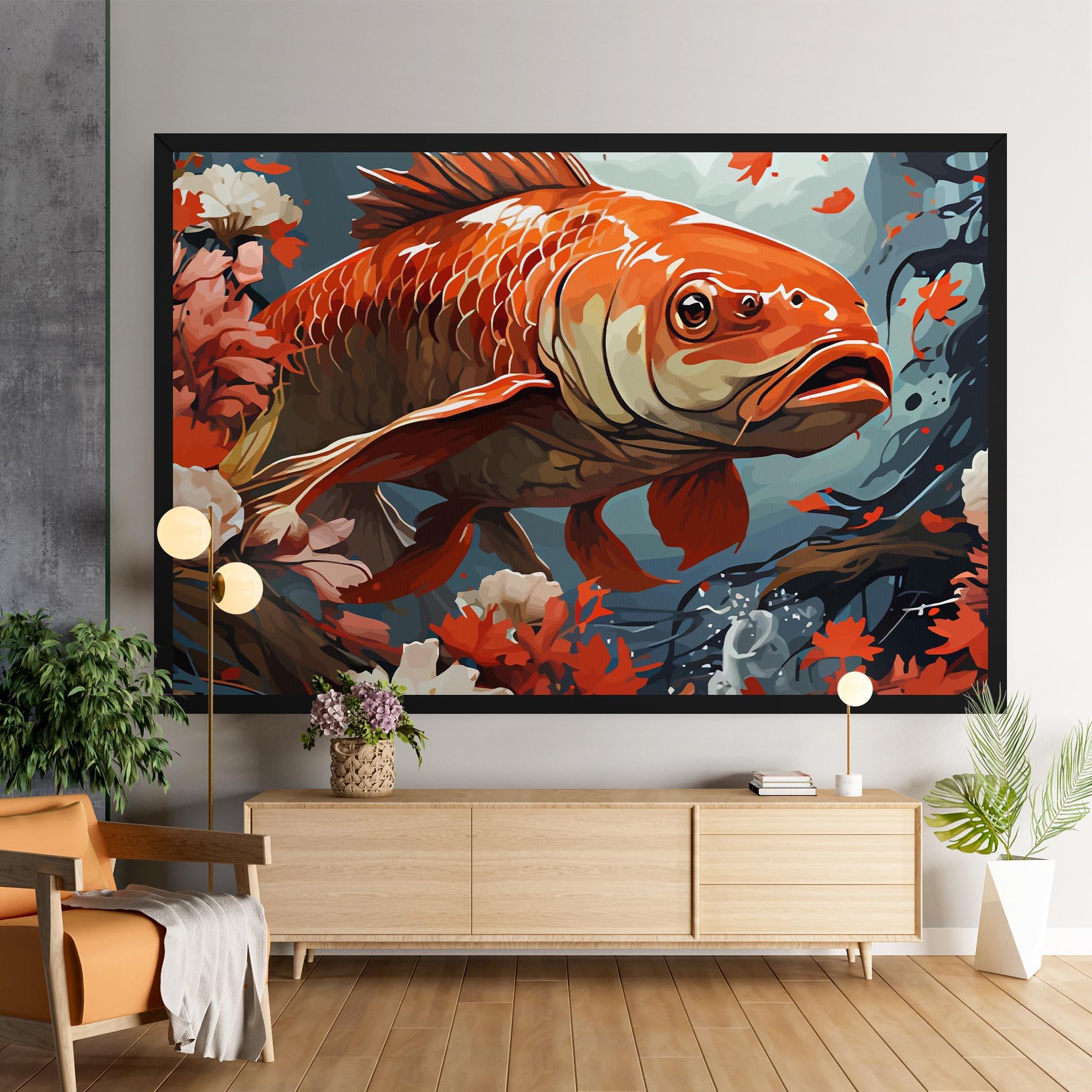 Vászonkép Orange Koi mockup 9